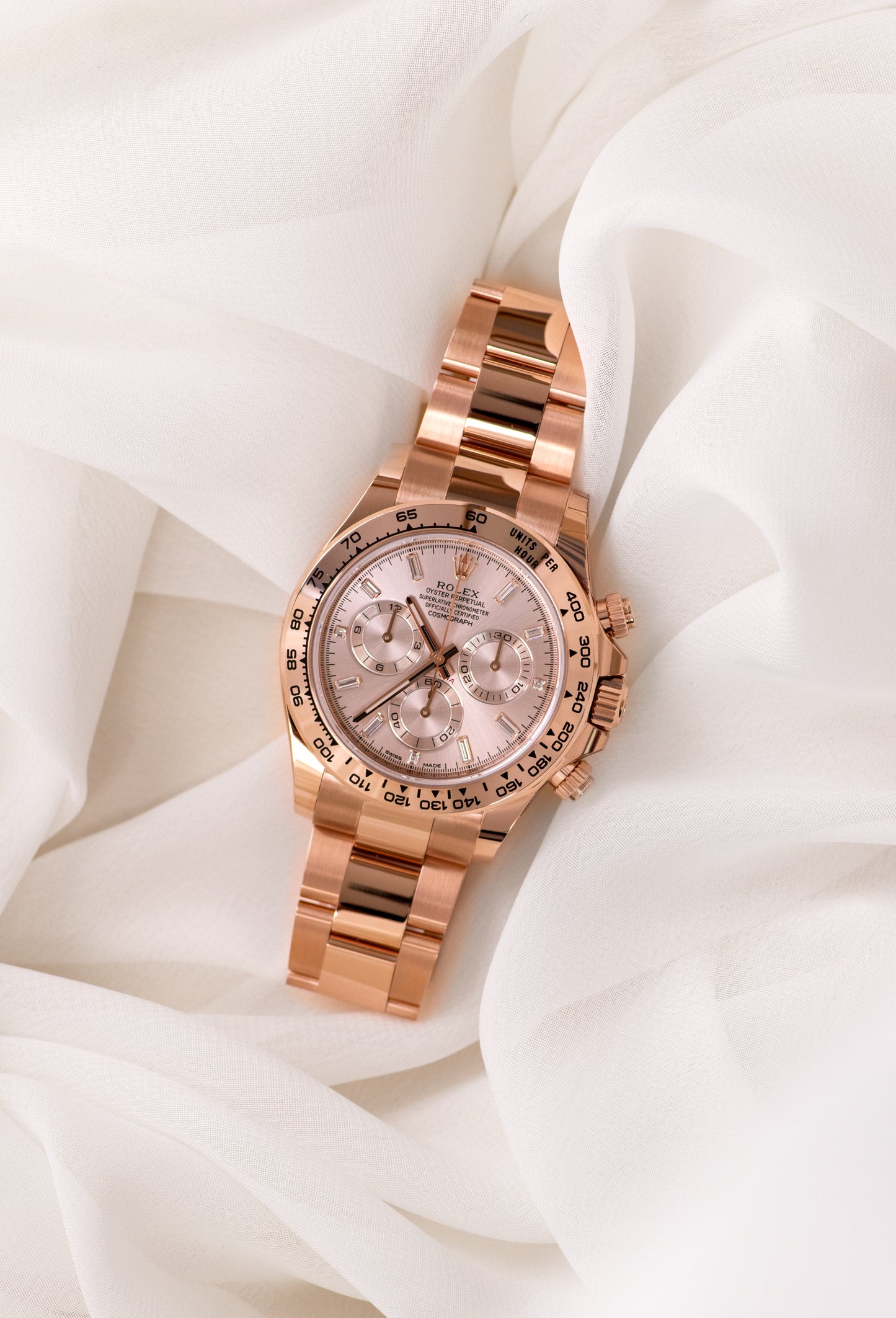 Rolex Daytona In Everose Sundust Diamond Set Dial
