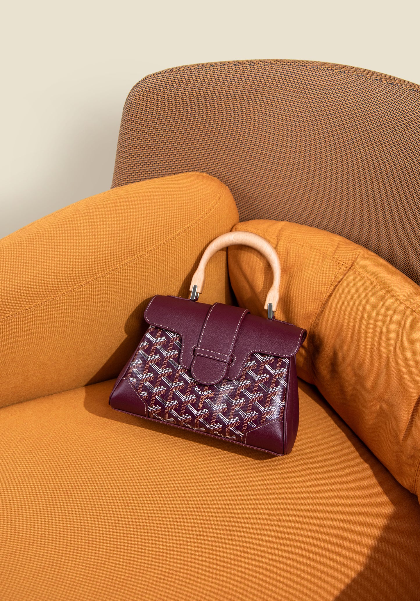 Goyard Mini Saigon Souple in Burgundy