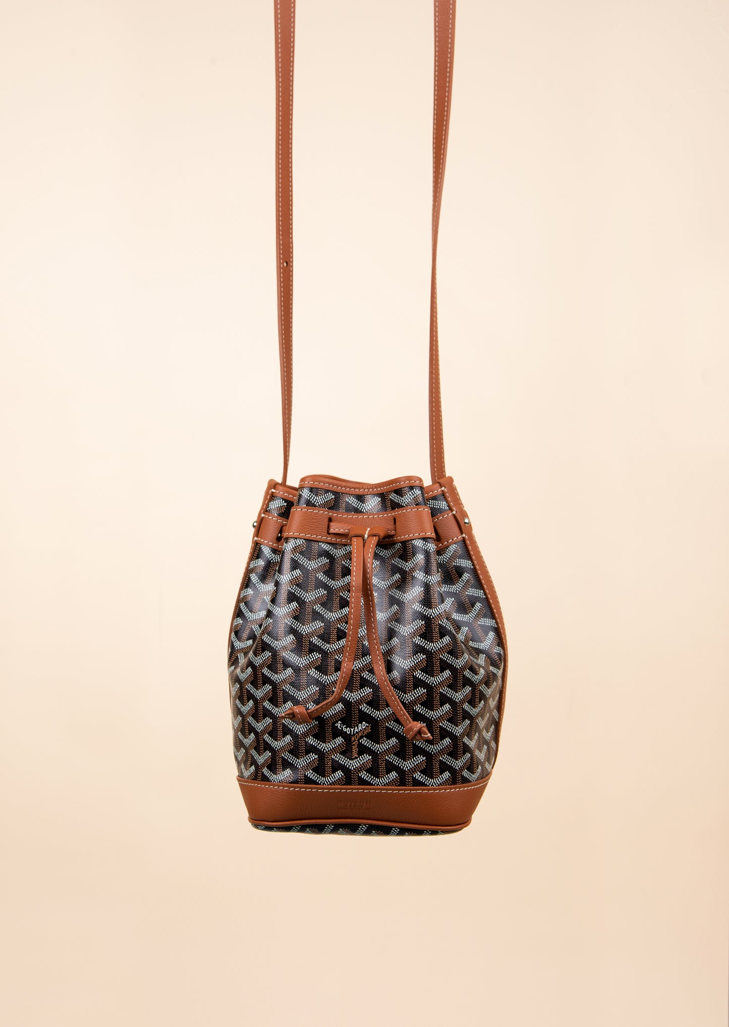 Goyard Petit Flot Bucket Bag in Black/Tan