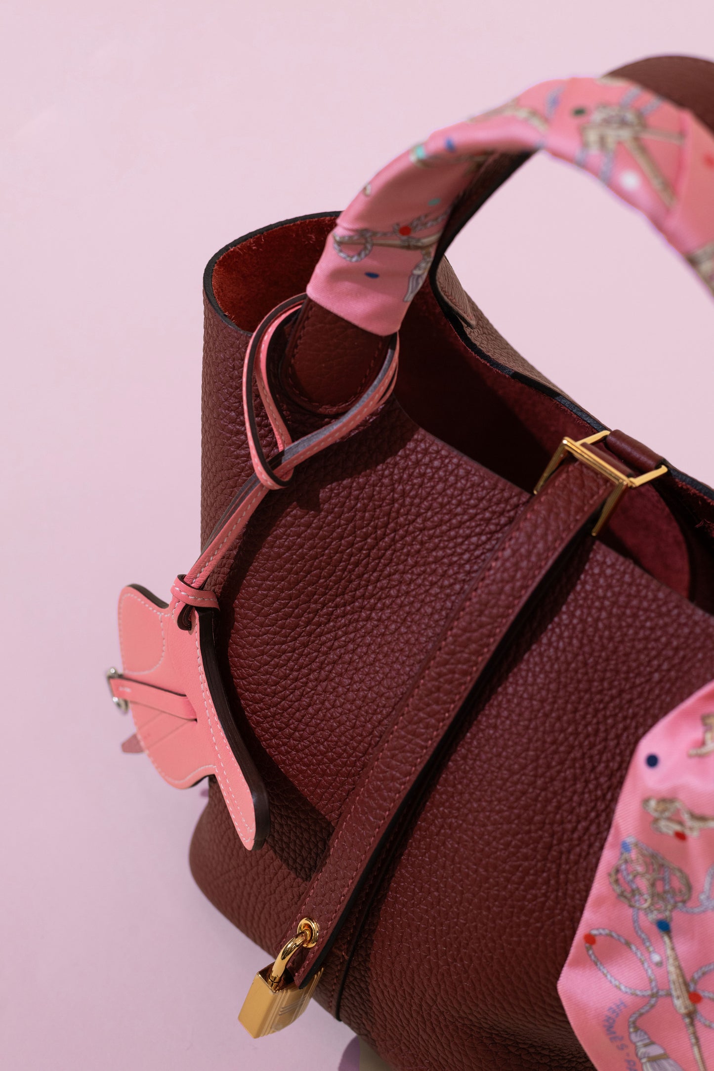 Hermès Picotin 18 in Rouge H with Charm & Twilly