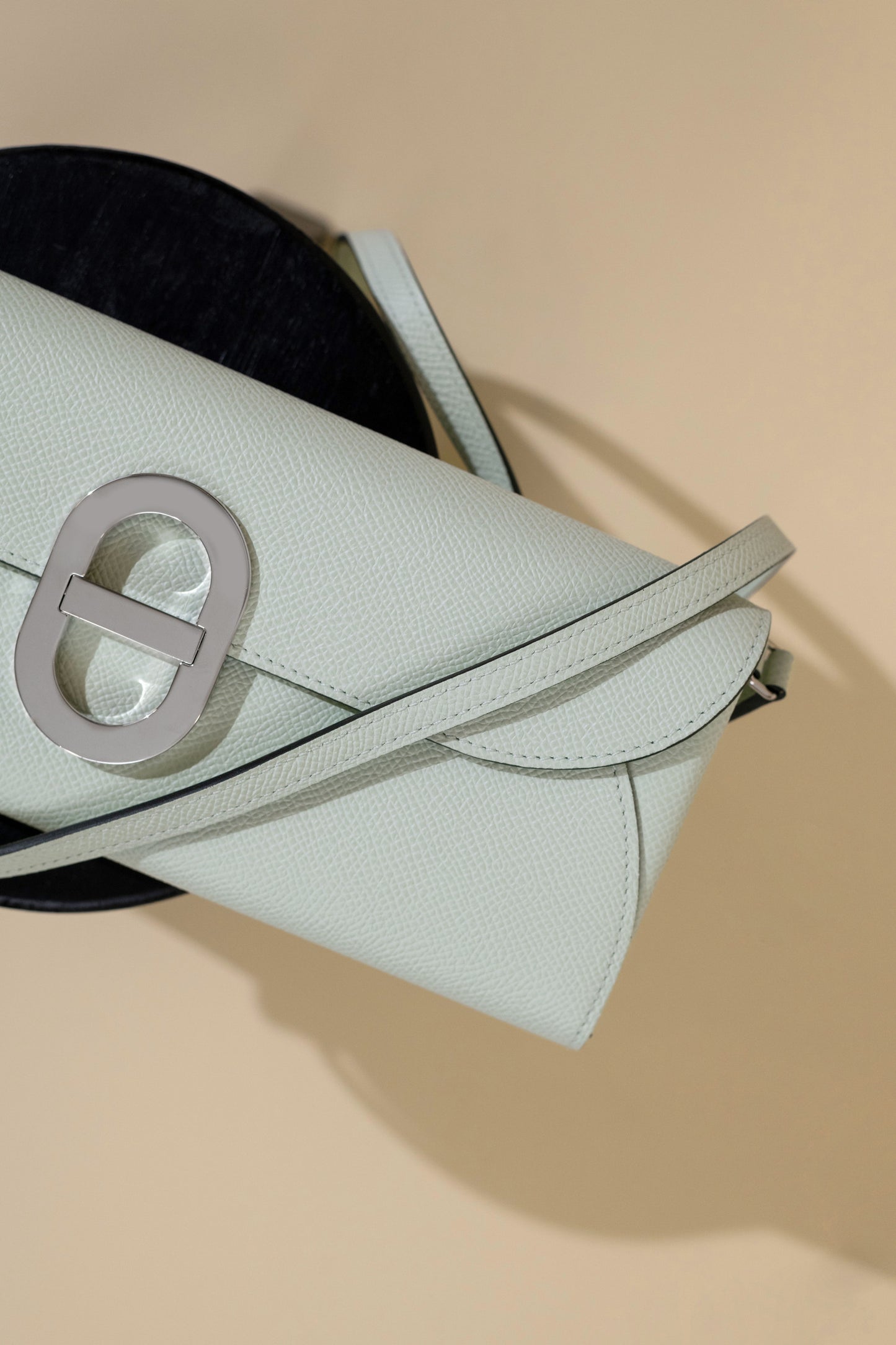 Hermès Chain d'Ancre Epsom Wallet To Go in Vert Fizz