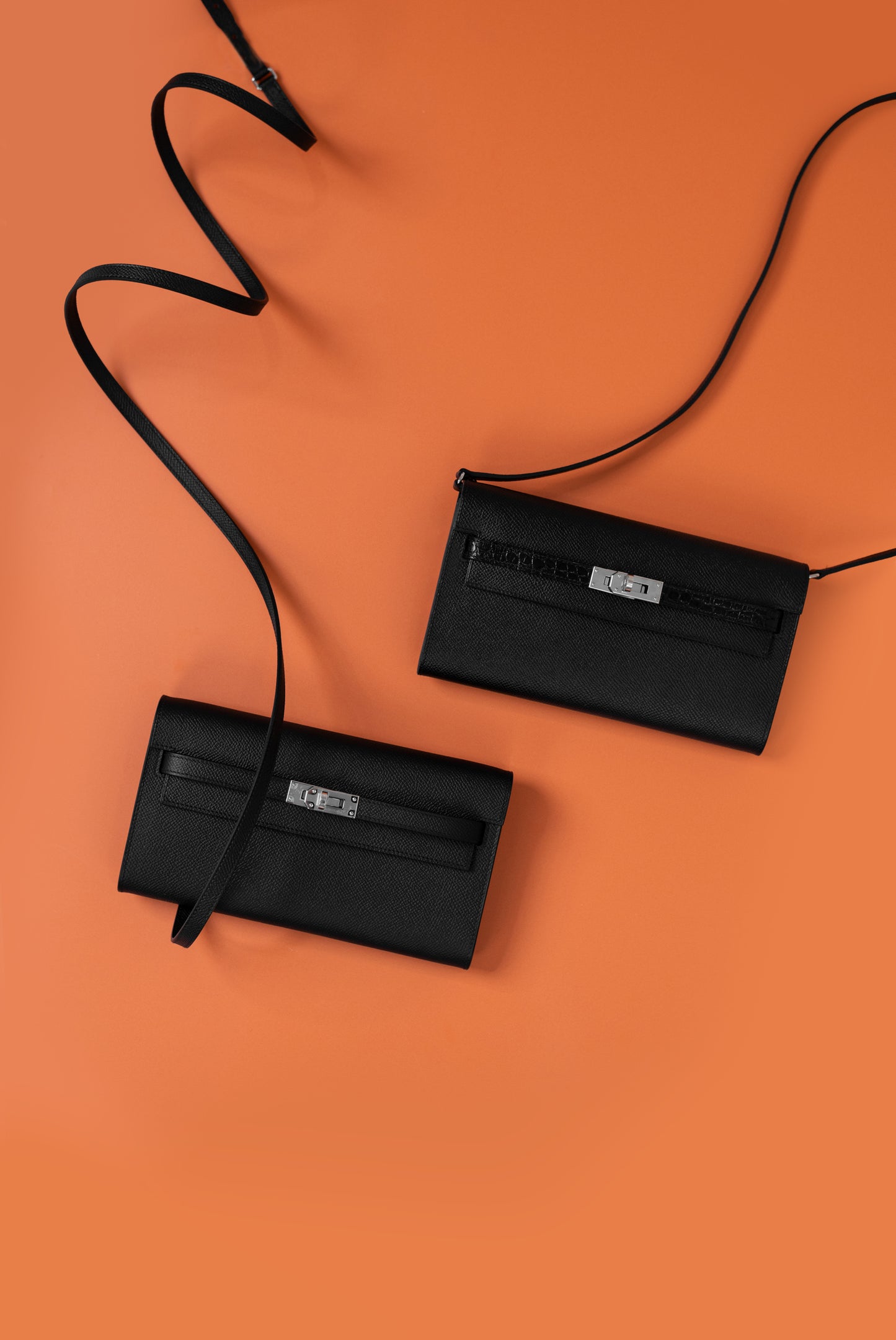 Hermès Kelly Wallet To Go Epsom Black & Epsom with Alligator Touch PHW