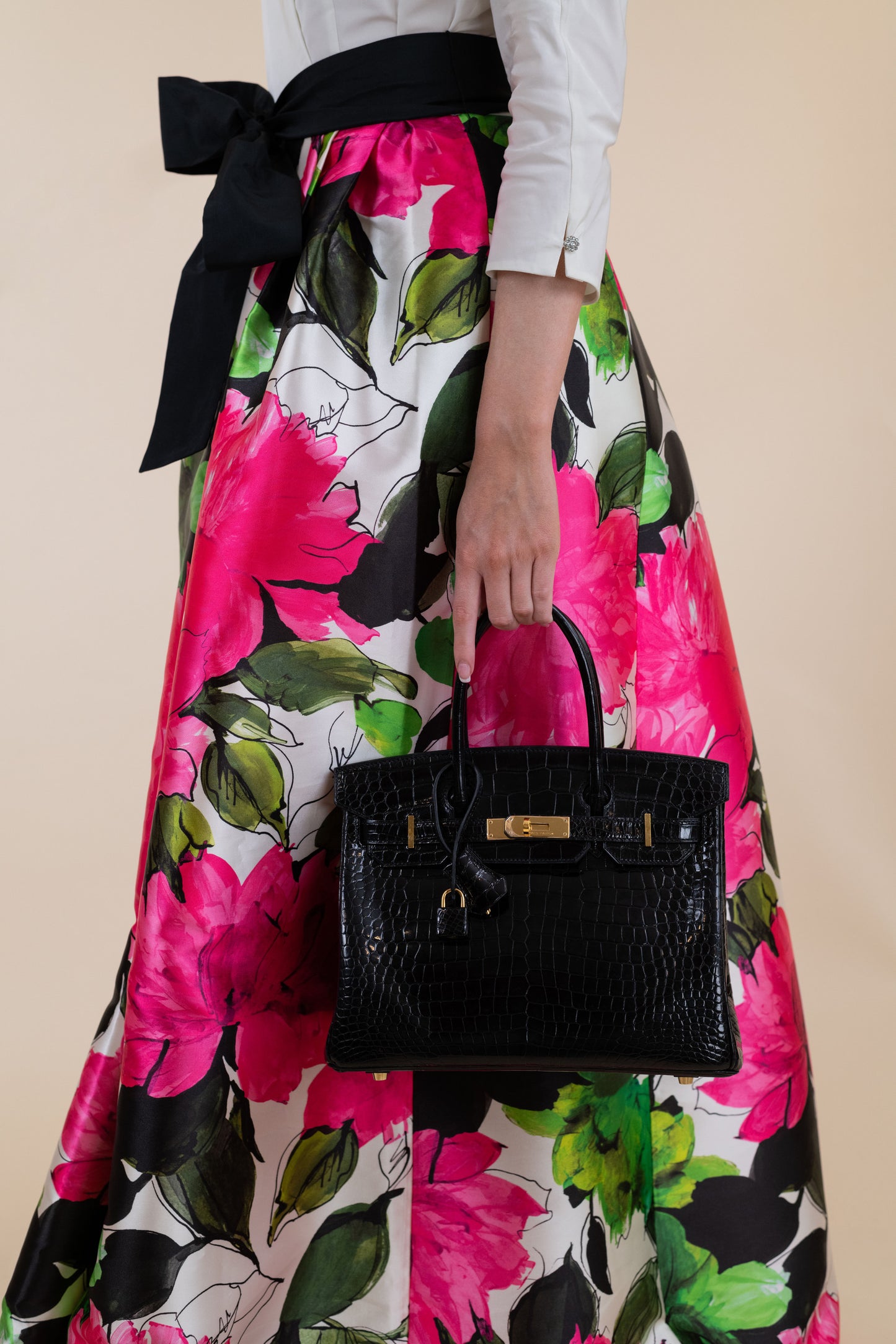Hermès Birkin 30 Black Shiny Crocodile GHW