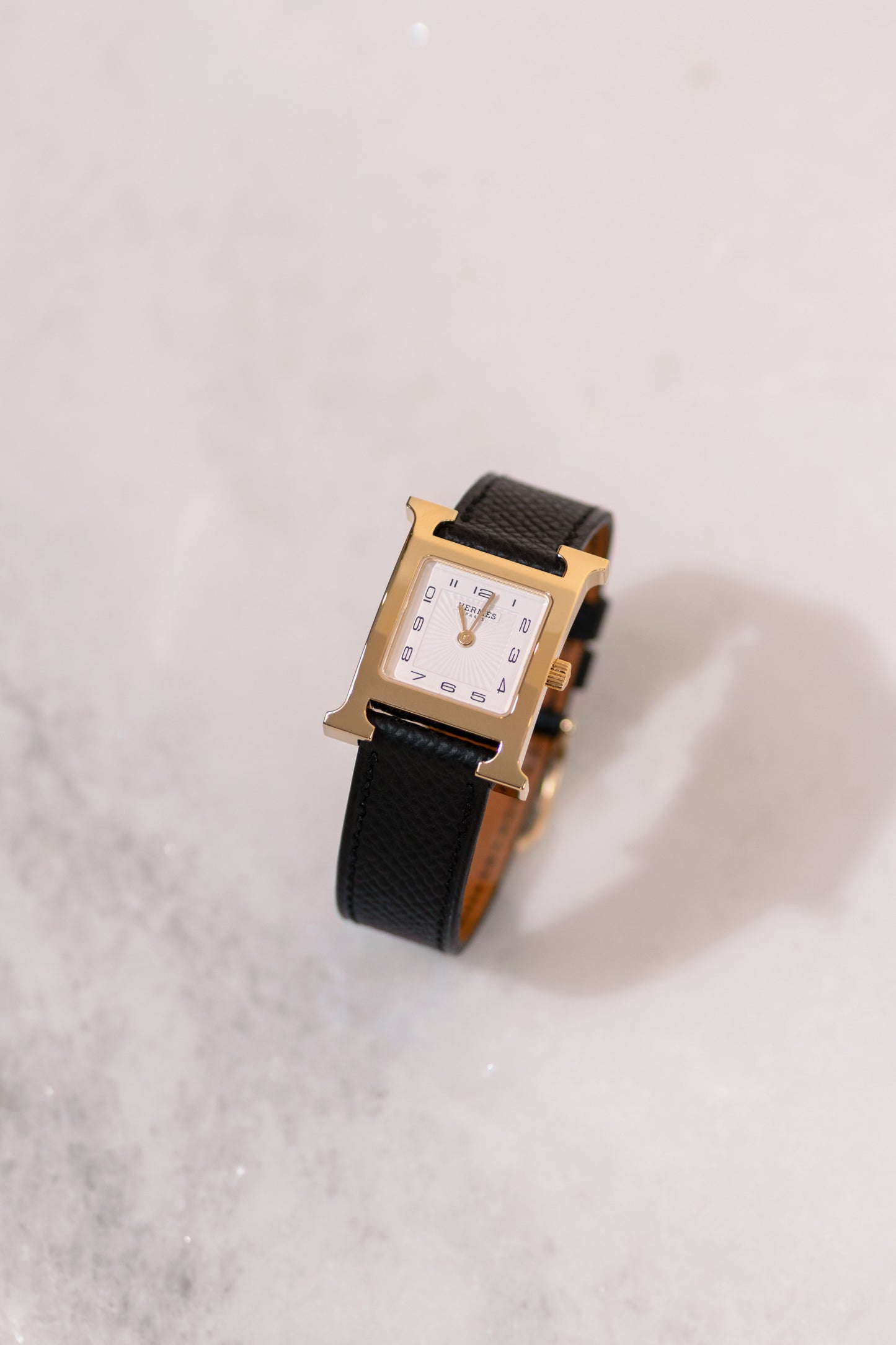 Hermès H Heure 25mm Watch in Black GHW