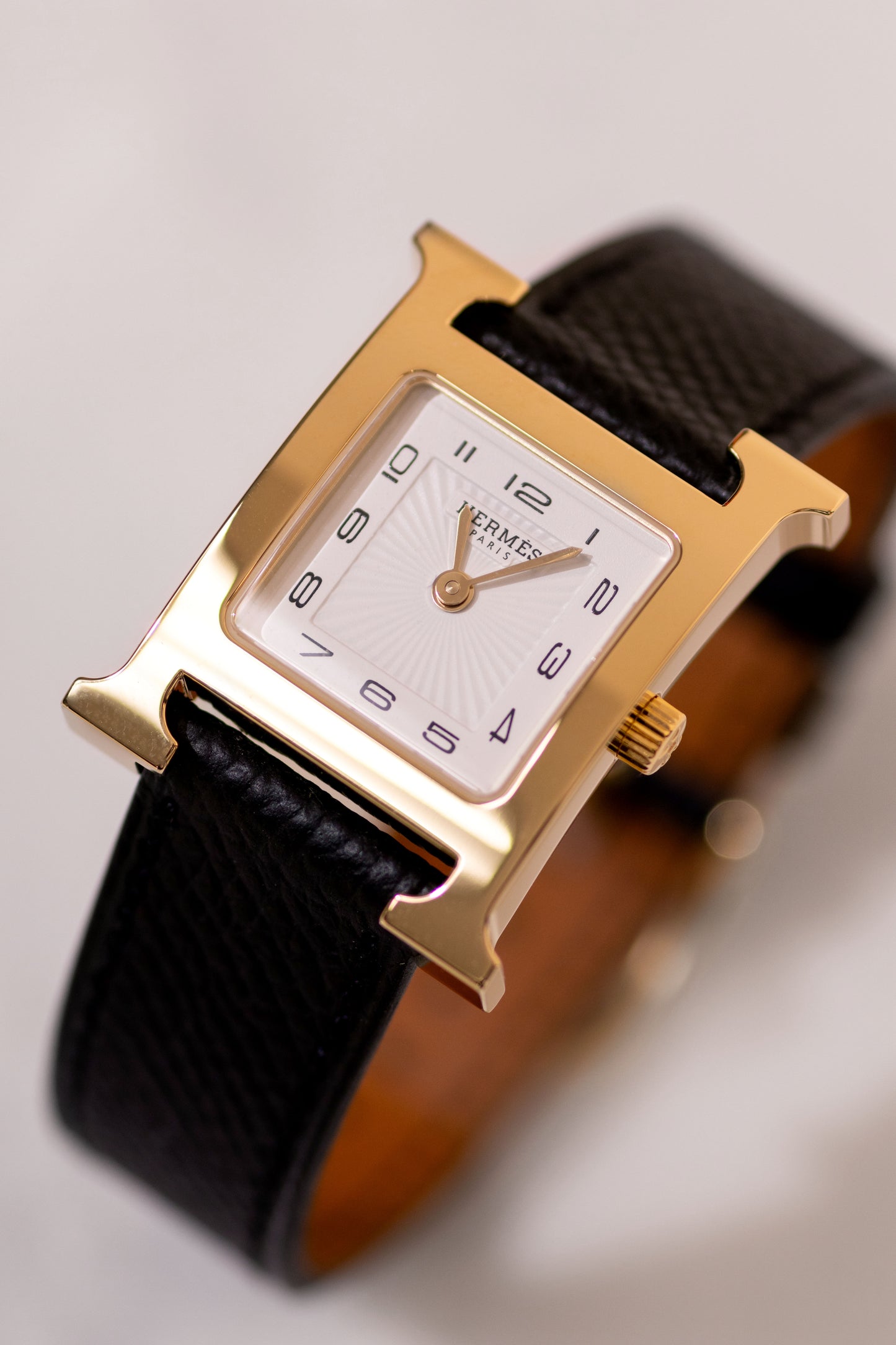 Hermès H Heure 25mm Watch in Black GHW