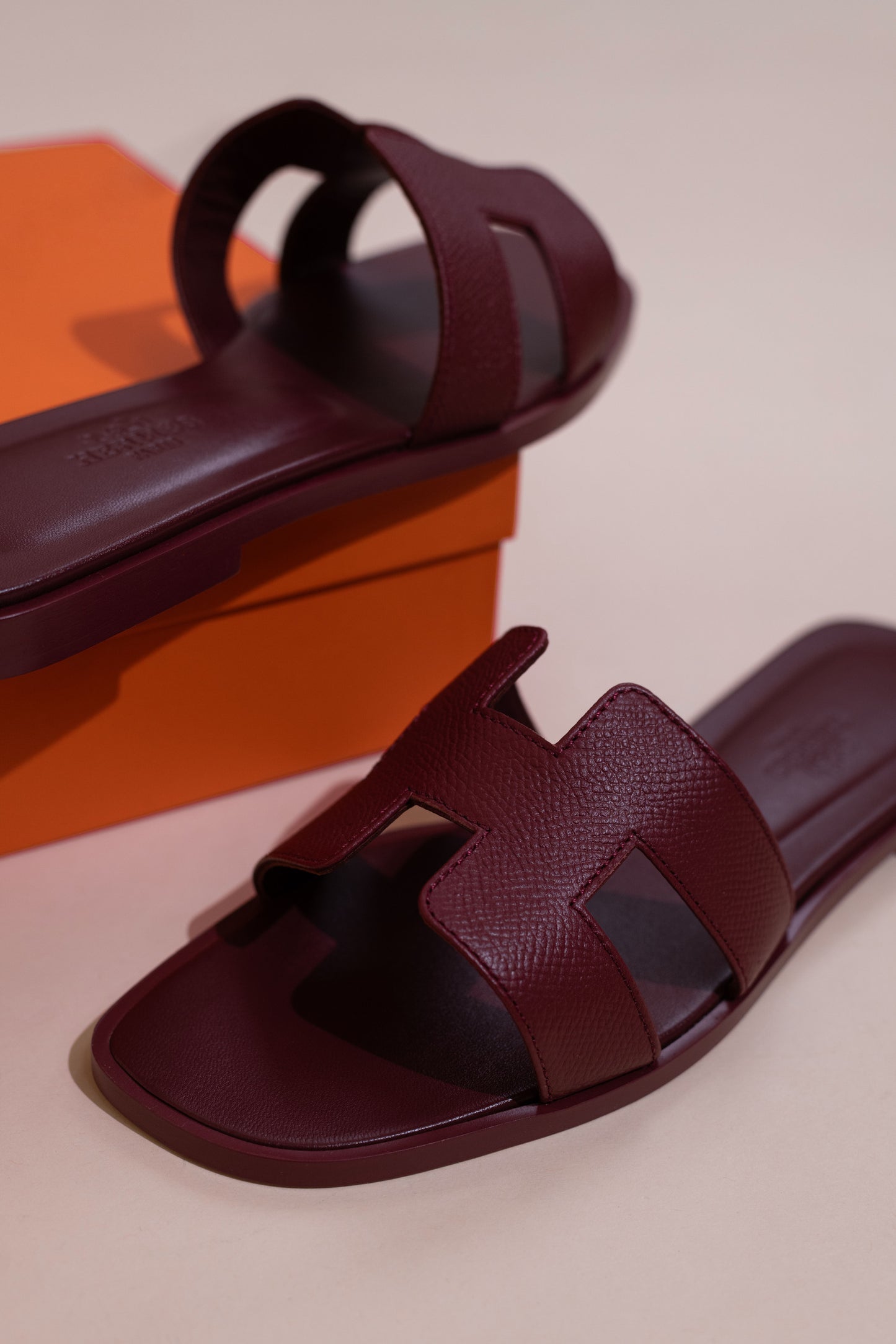 Hermès Oran Sandals in Rouge H
