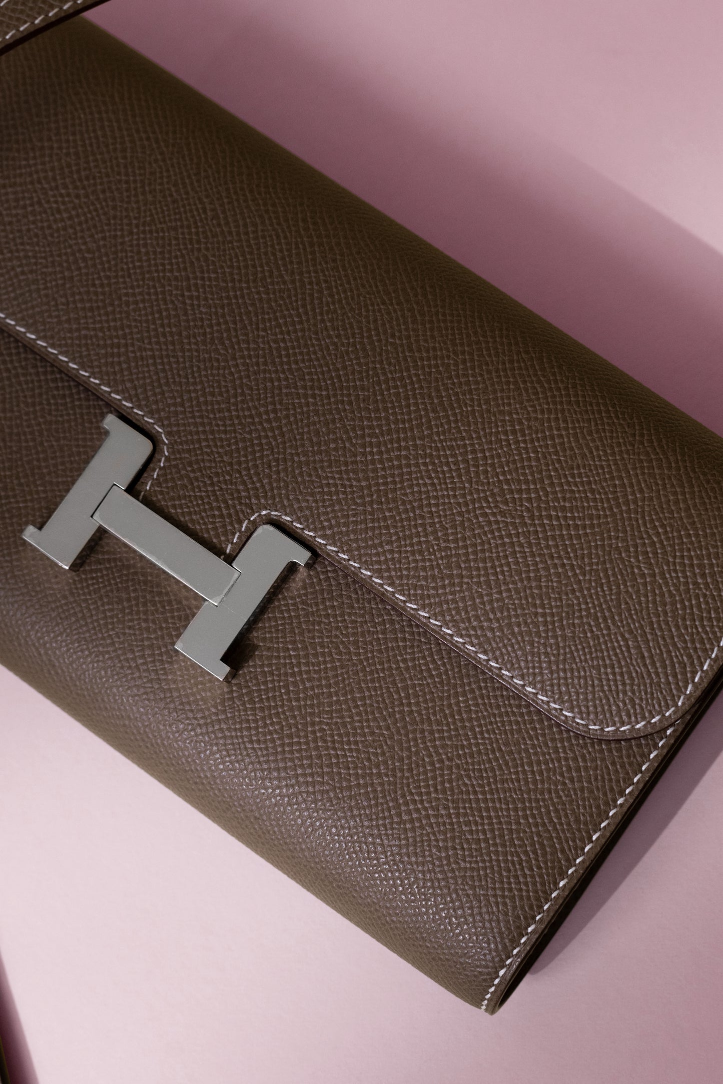 Hermès Constance Wallet To Go in Etoupe PHW