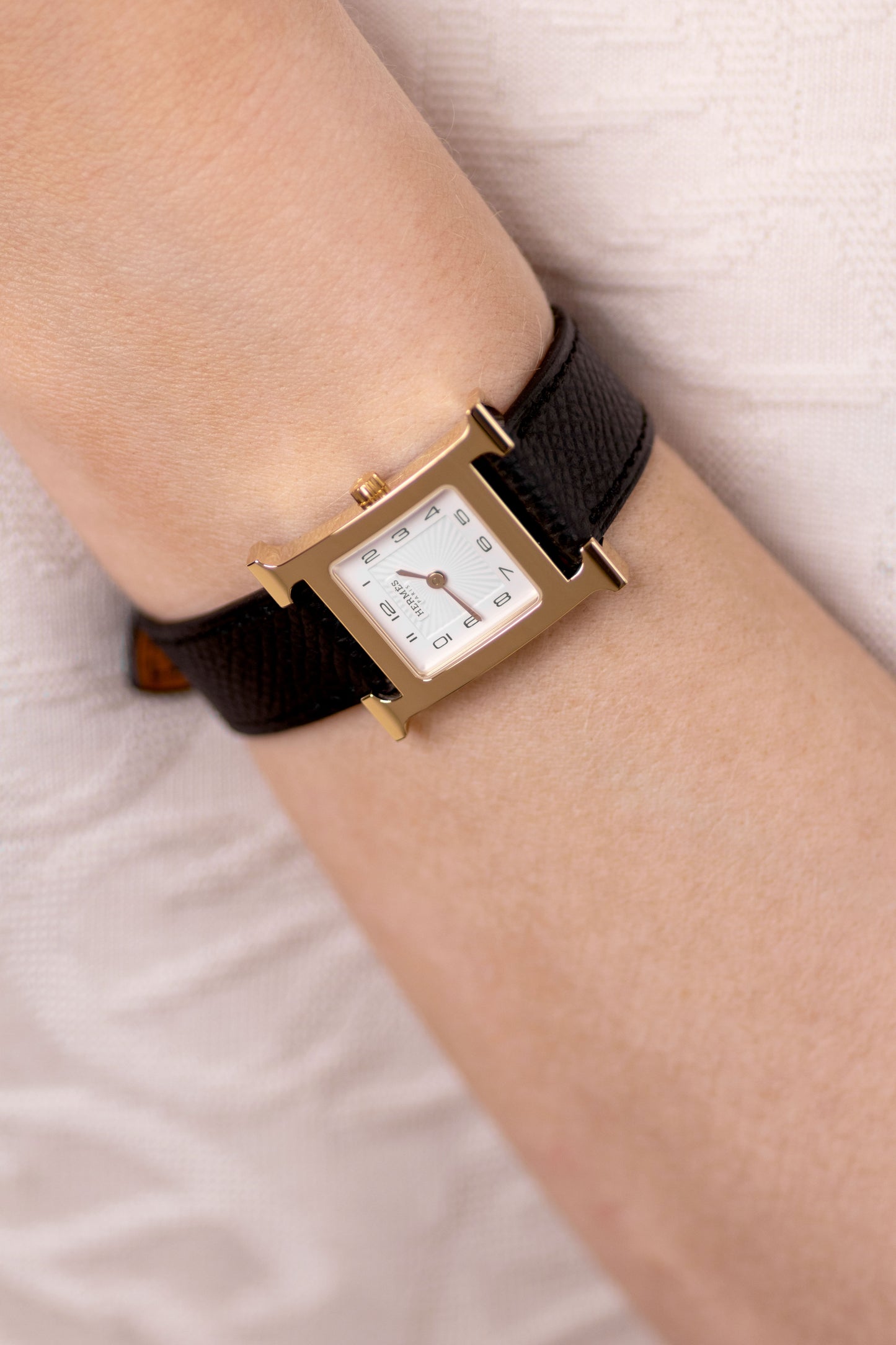 Hermès H Heure 25mm Watch in Black GHW