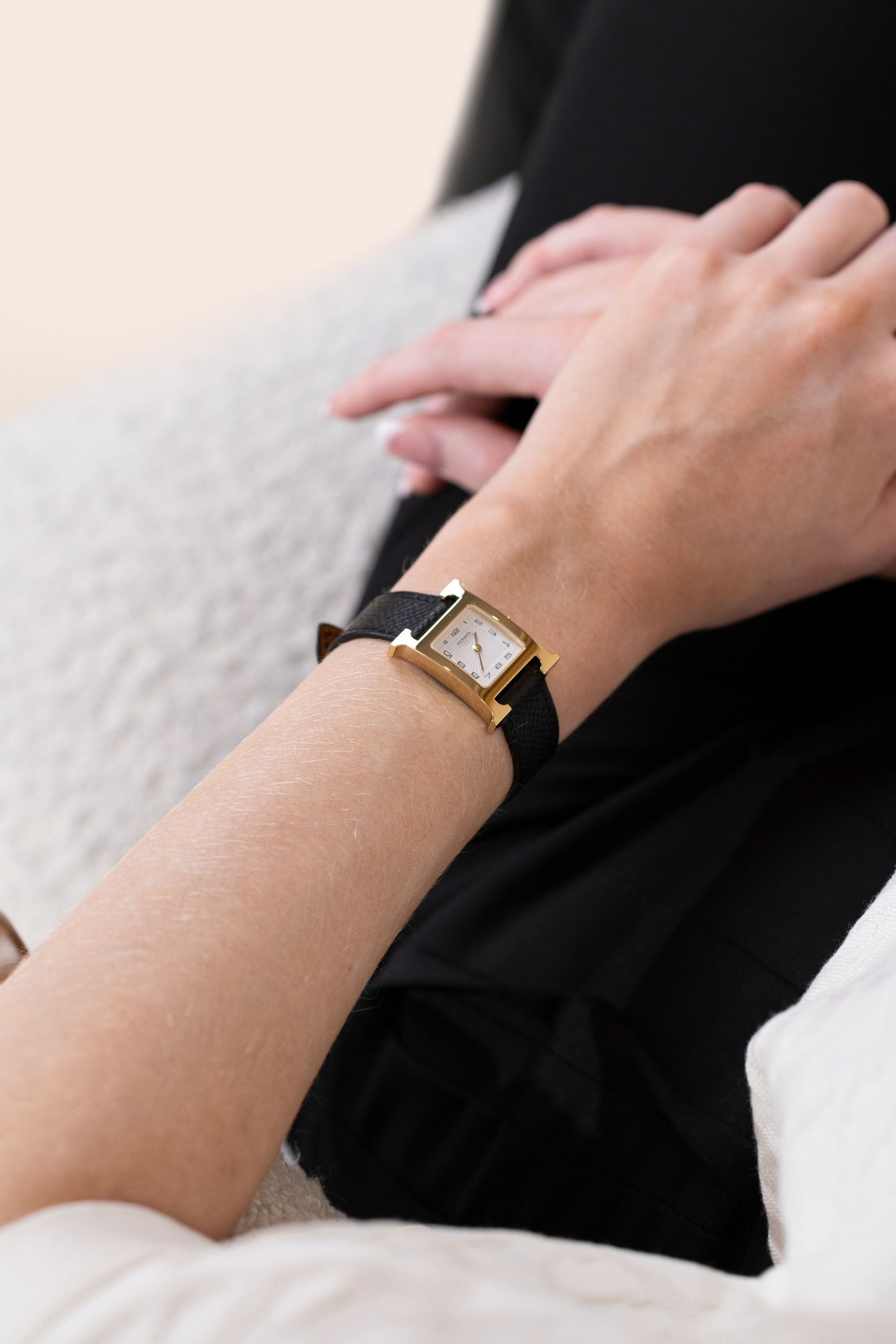 Hermès H Heure 25mm Watch in Black GHW