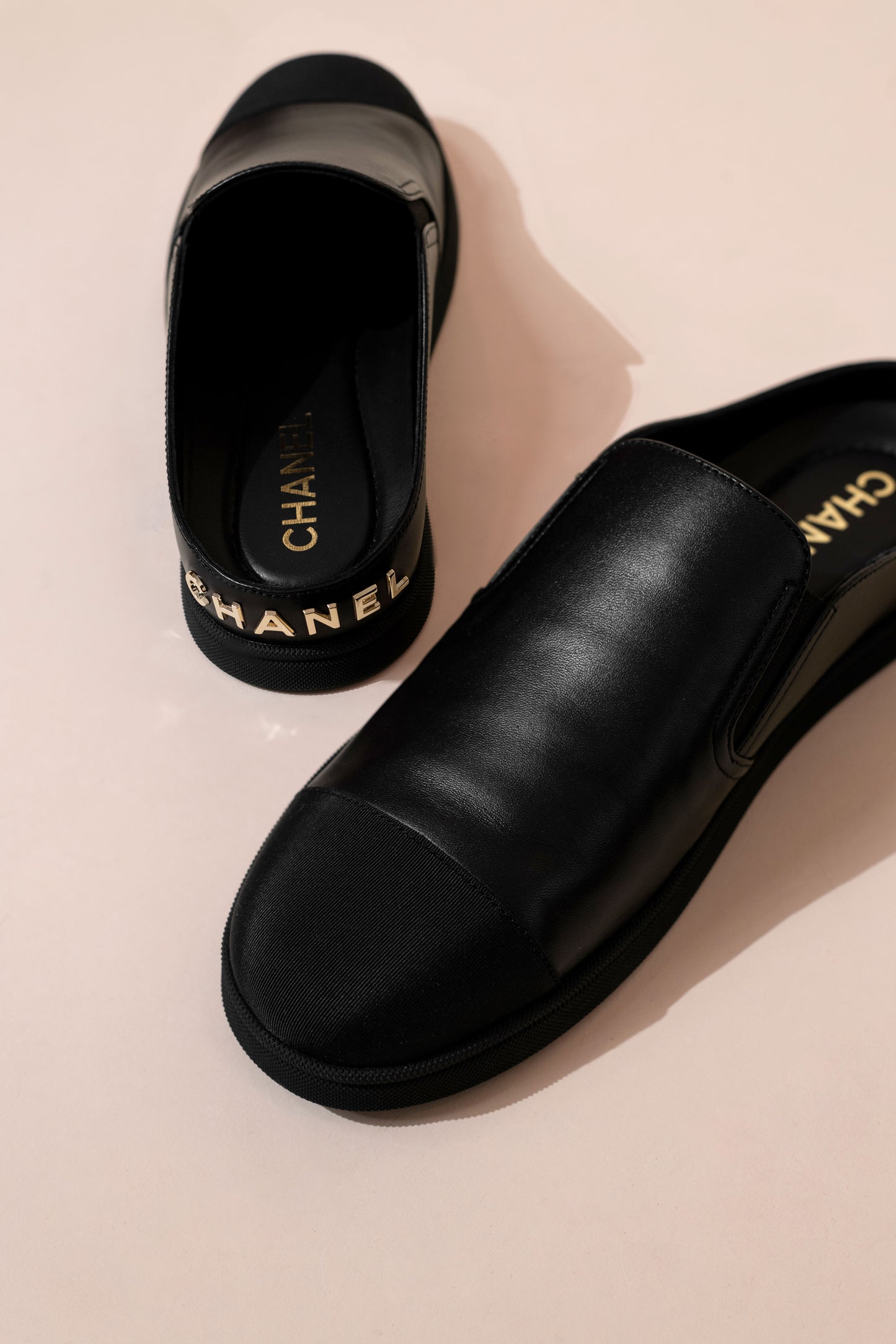 Chanel Black Mules