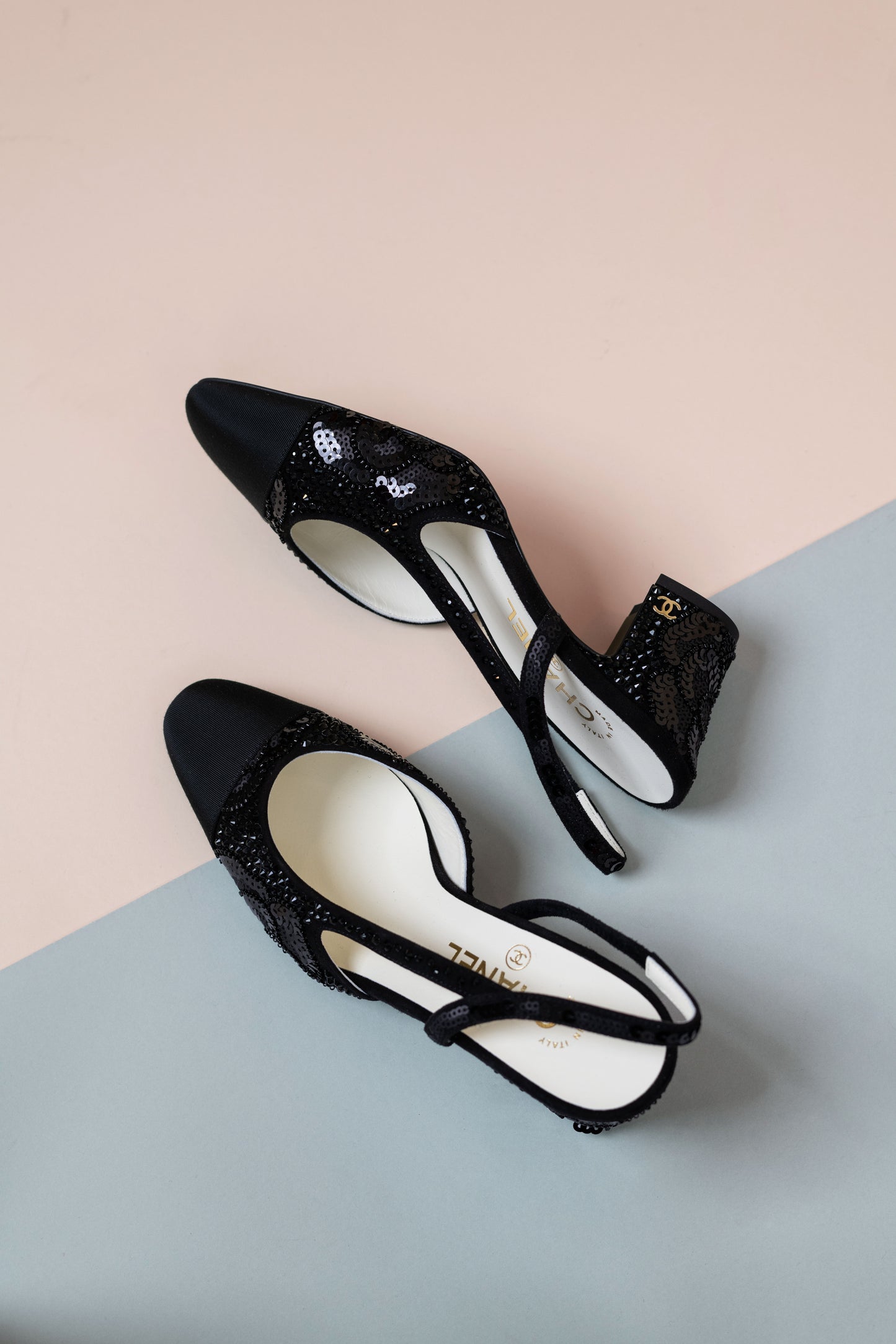 Chanel Slingbacks in White & Black