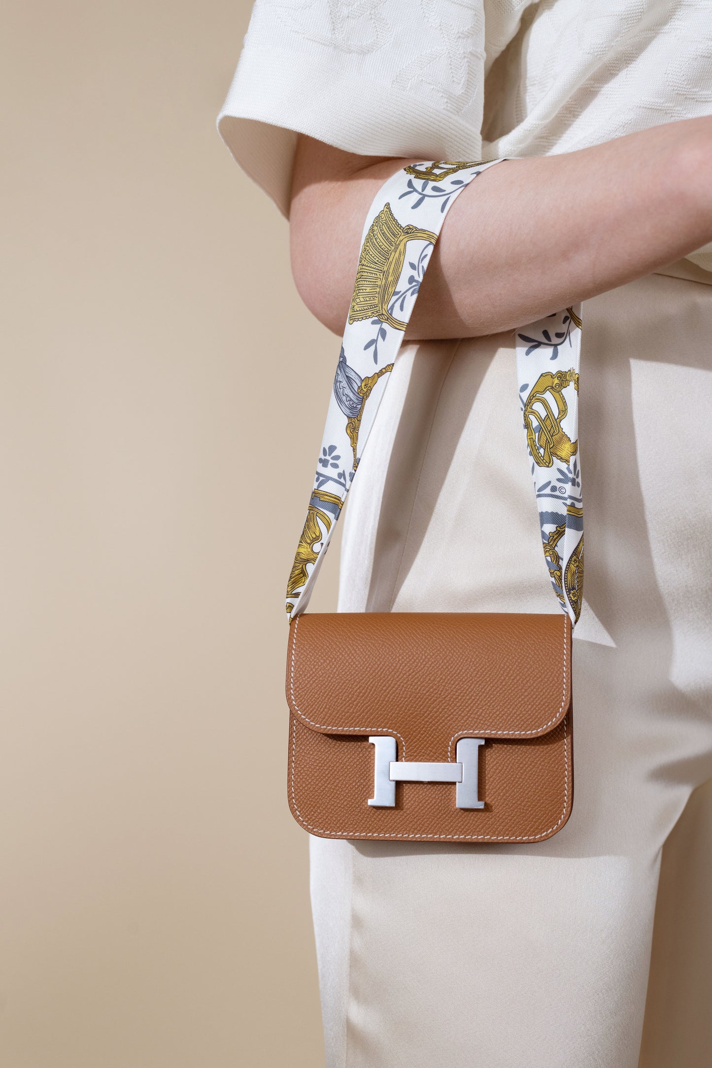 Hermès Constance Slim Gold Wallet PHW