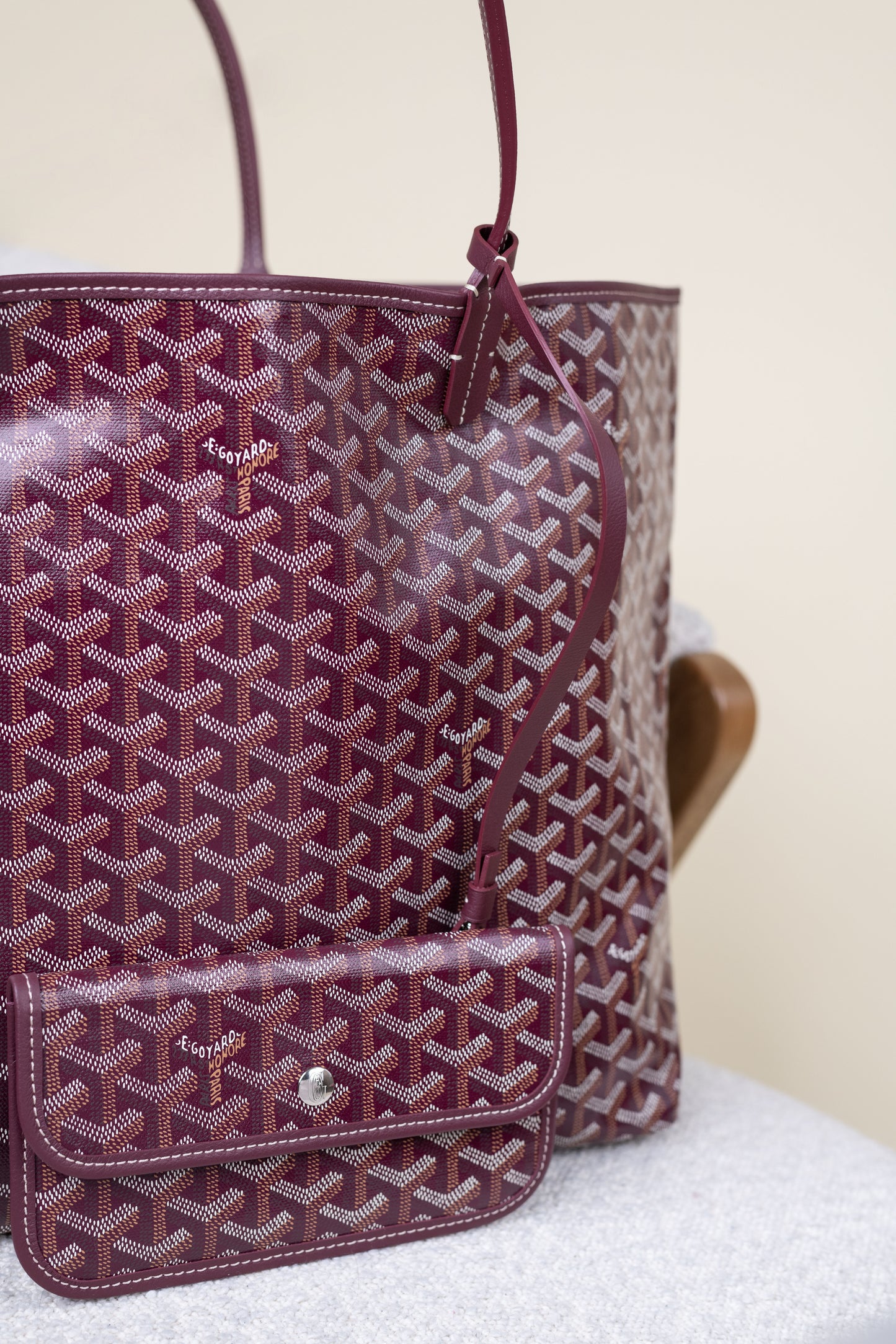 Goyard St Louis GM Burgundy Bag