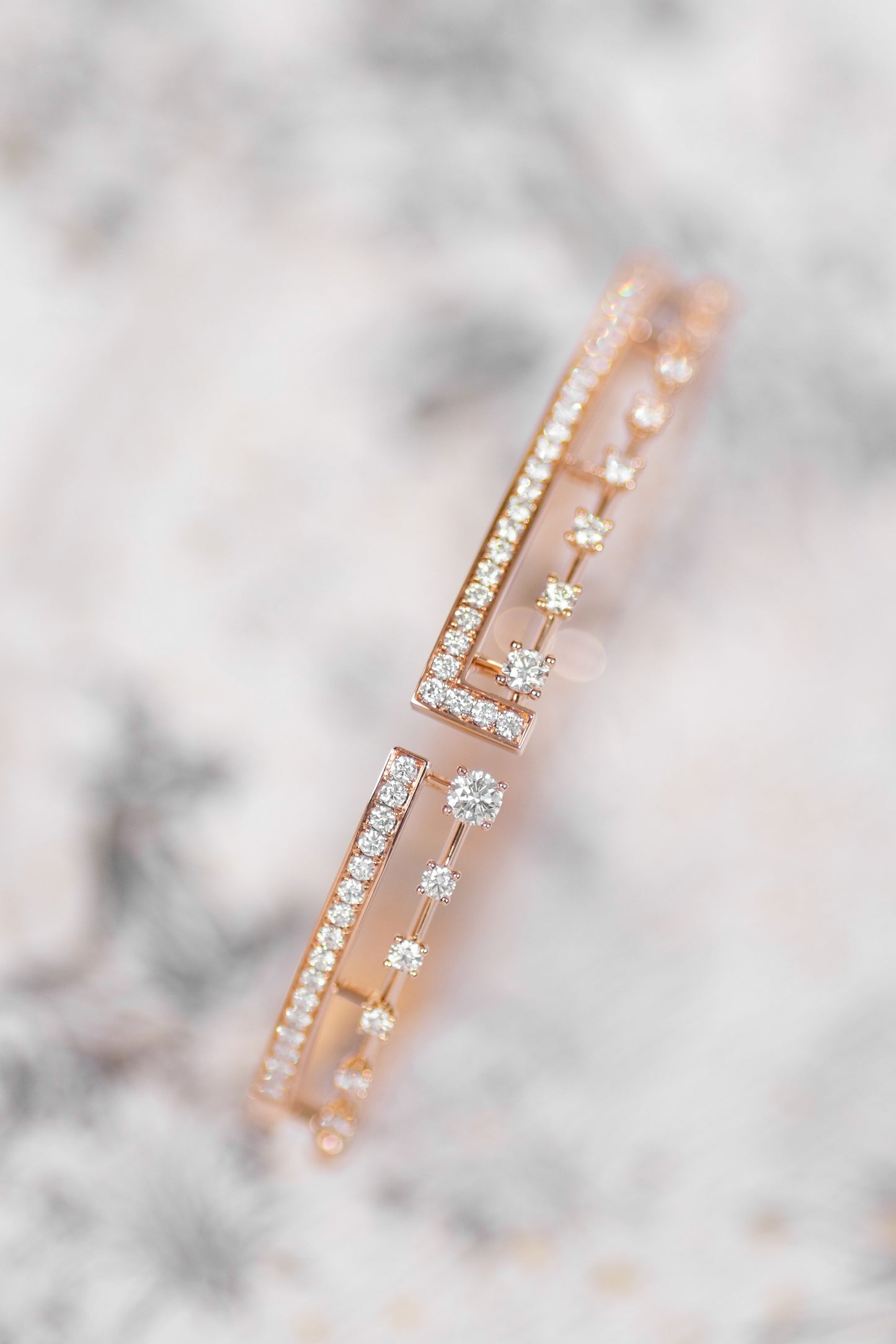 Marli Aven Rose Gold Diamond Ring & Bangle