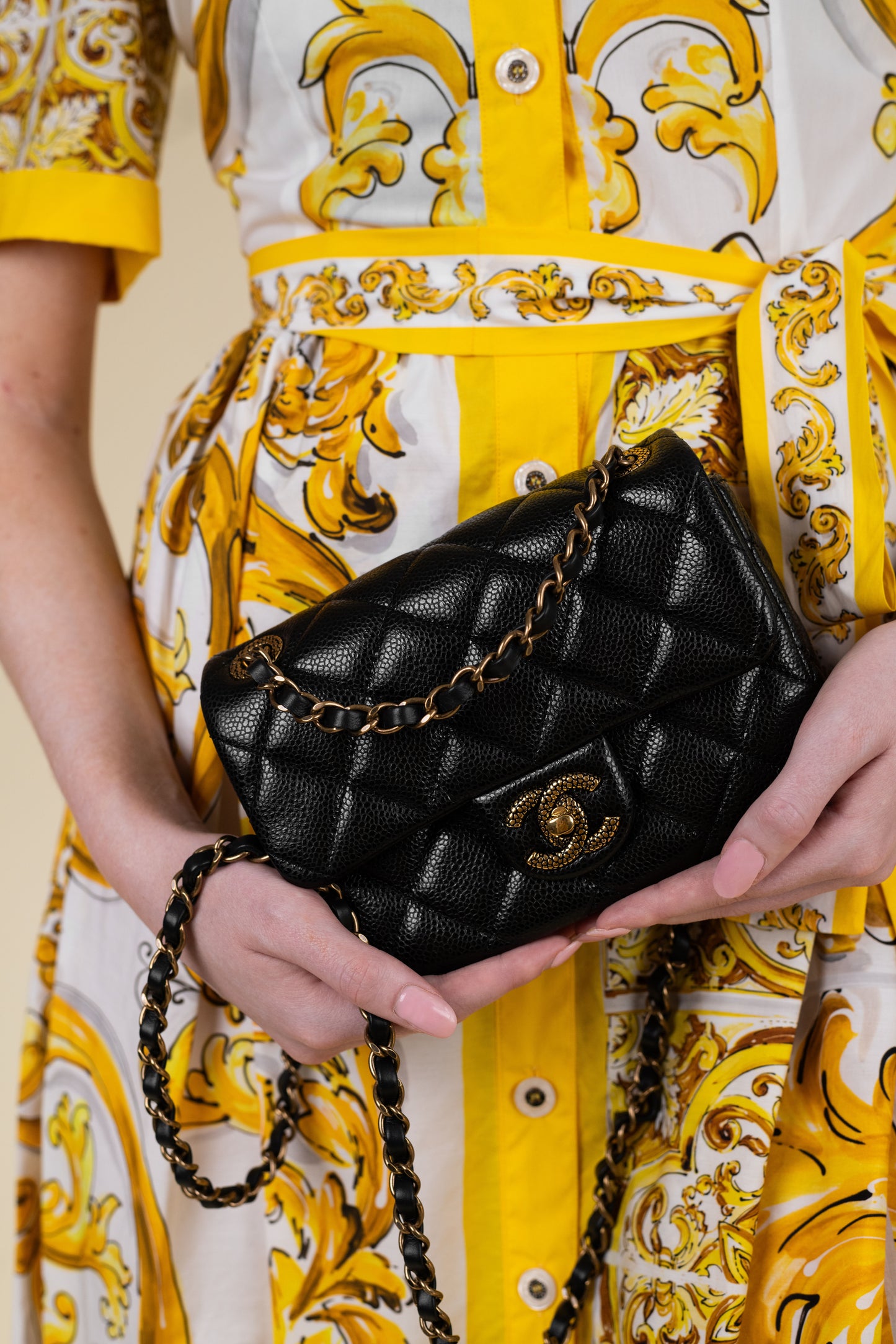 Chanel Mini Black Square Caviar Bag