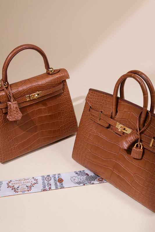 Hermès Kelly 25 & Birkin 25 Matte Alligator in Gold GHW