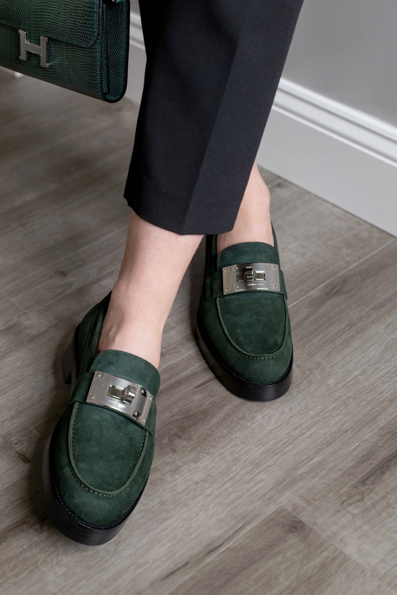 Hermès Hot Suede Loafers PHW