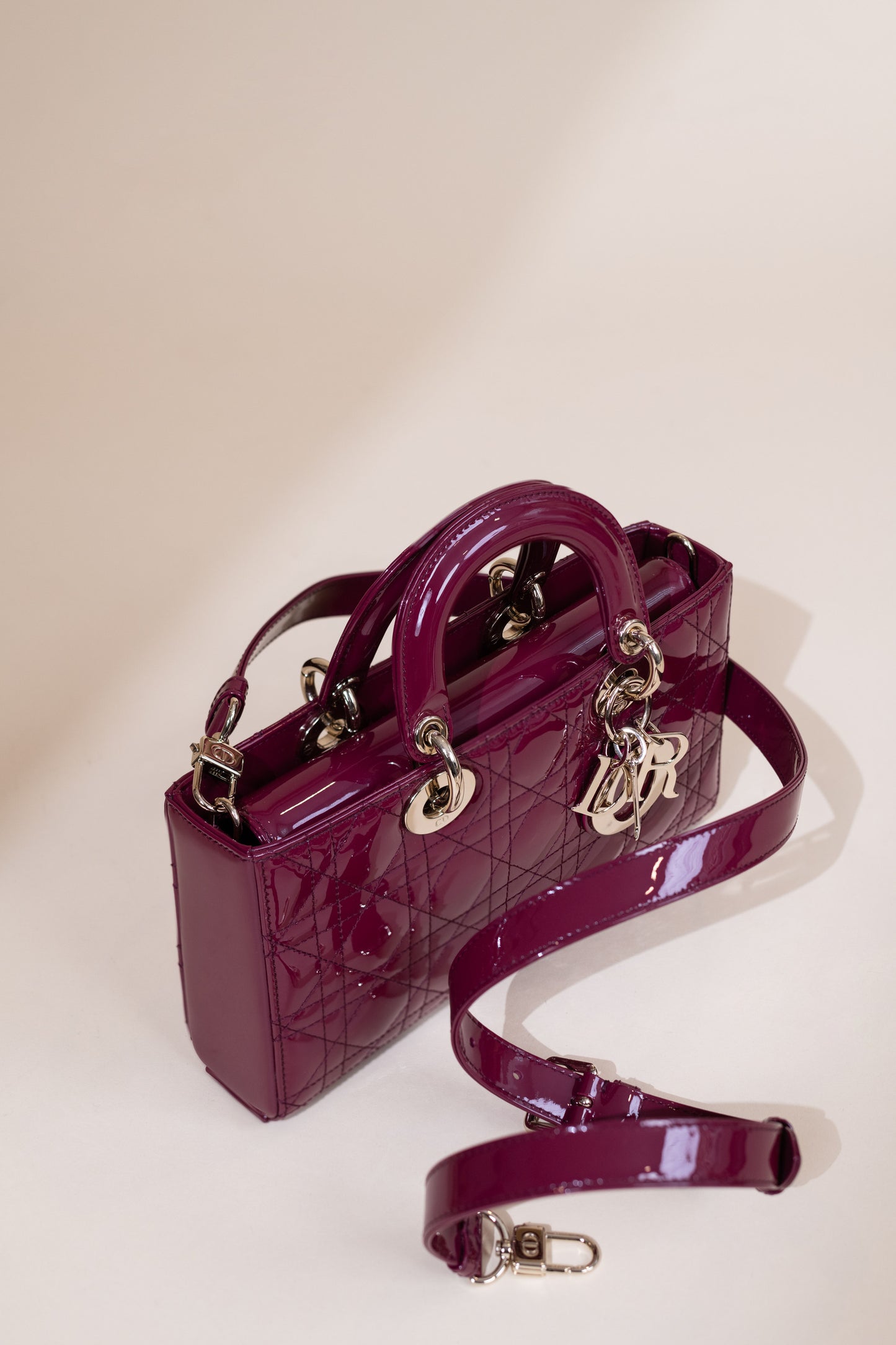 Dior Small Lady D-Joy Bag in Mulberry