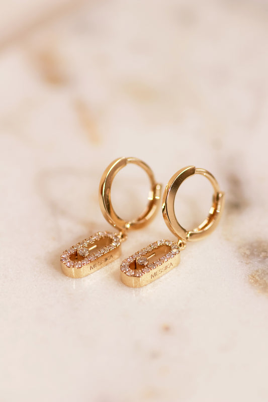 Messika Move Uno Hoop Yellow Gold Earrings