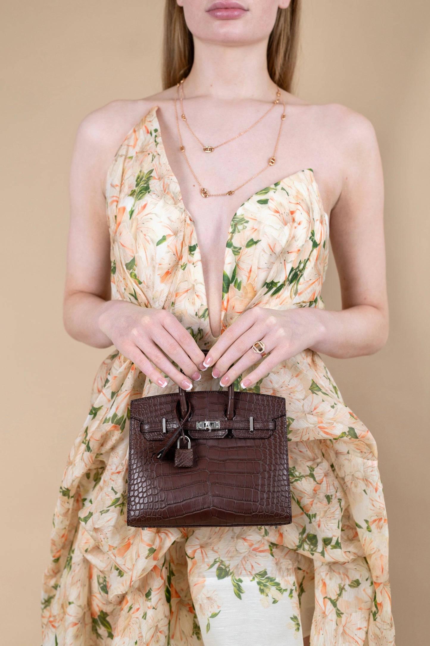Hermès Birkin 20 Matte Alligator in Havane PHW
