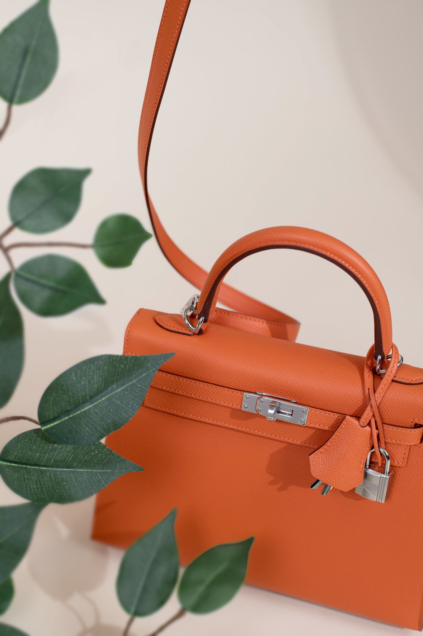 Hermès Kelly 25 Epsom Orange PHW