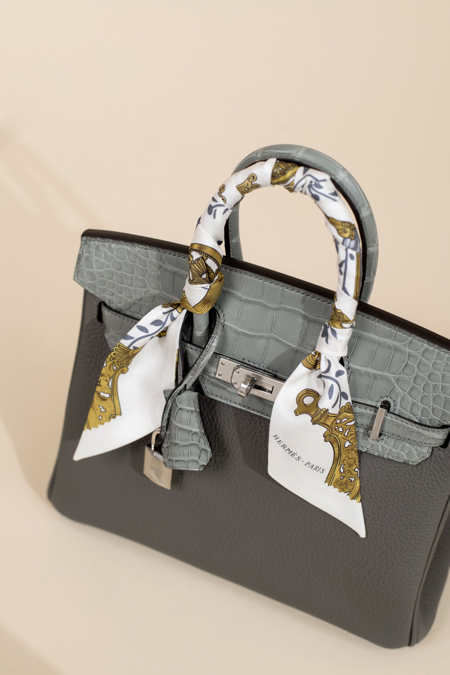 Hermès Birkin 25 Touch Gris Meyer/Gris Ciment PHW