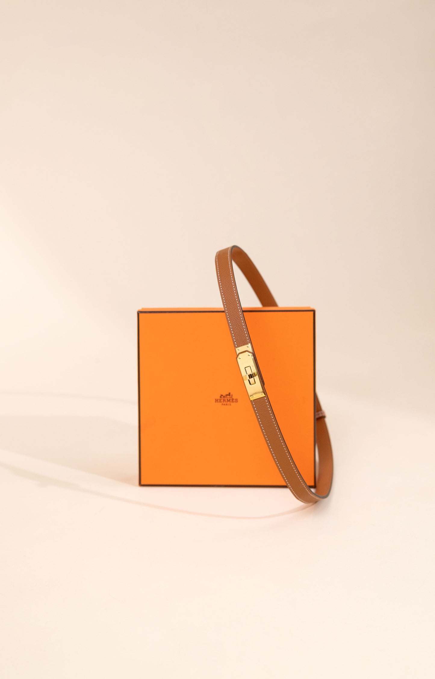 Hermès Kelly Epsom Belt in Gold GHW