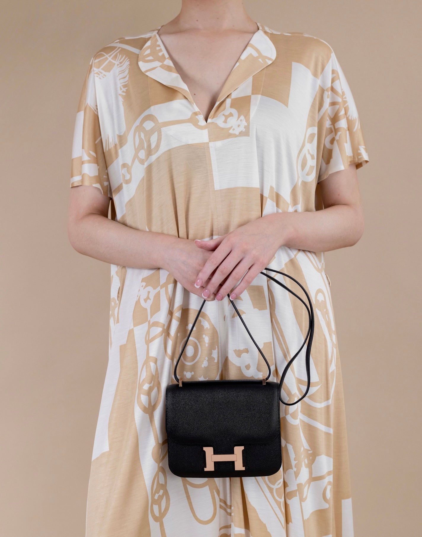 Hermès Mini Constance 18 Epsom Black RGHW