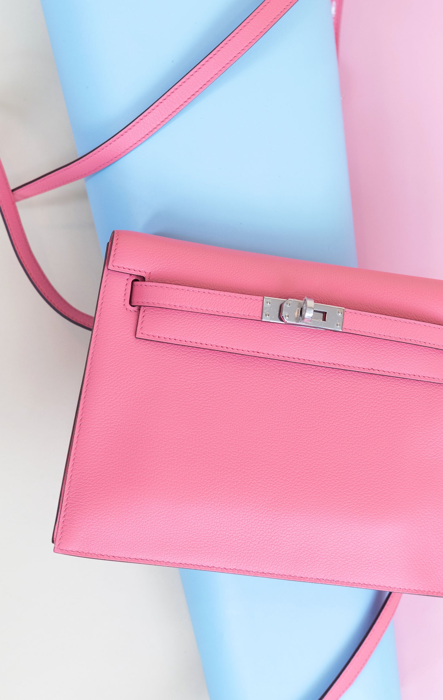 Hermès Kelly Danse Rose D'ete PHW