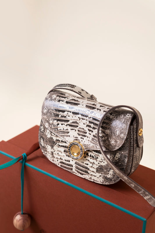 Loro Piana Mini Ghiera Lizard Bag