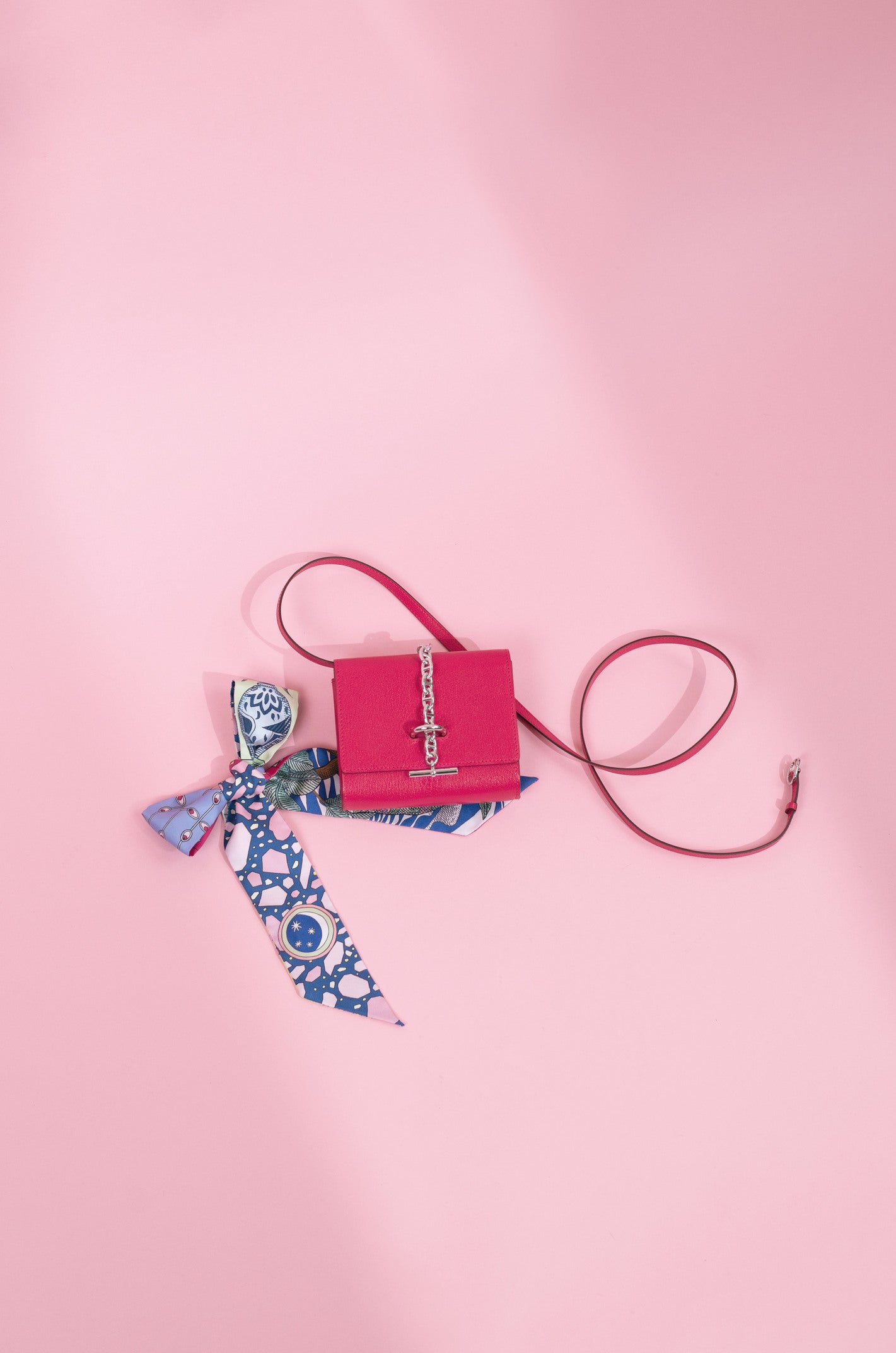 Hermès Compact Wallet Chaine D'ancre in Rose Extreme