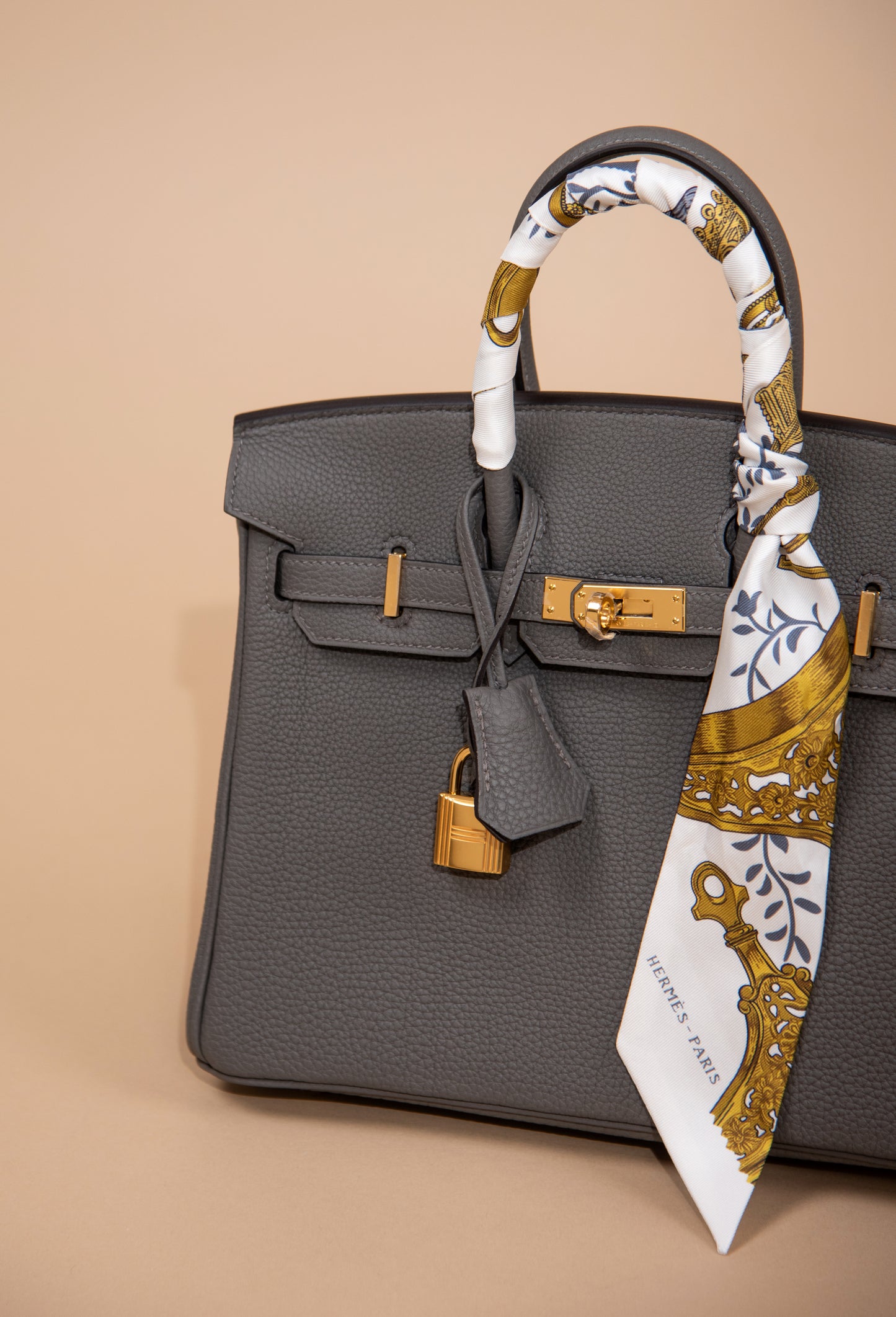 Hermès Birkin 25 Togo in Gris Meyer GHW