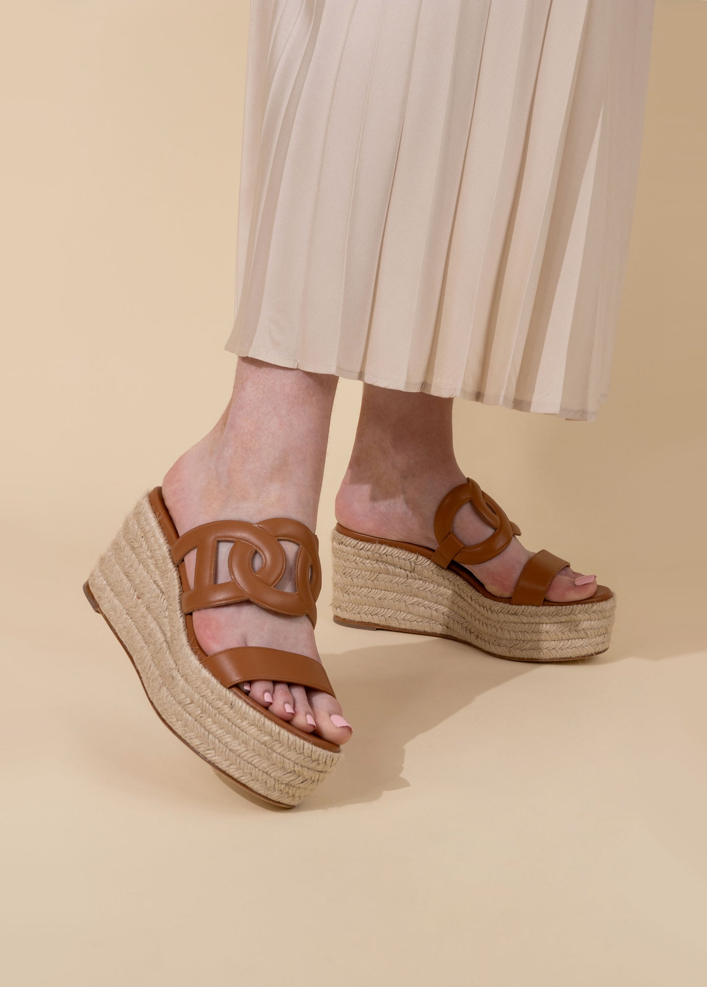 هيرميس ميني إيفلين بسكويت مع صندل Epopee Espadrille