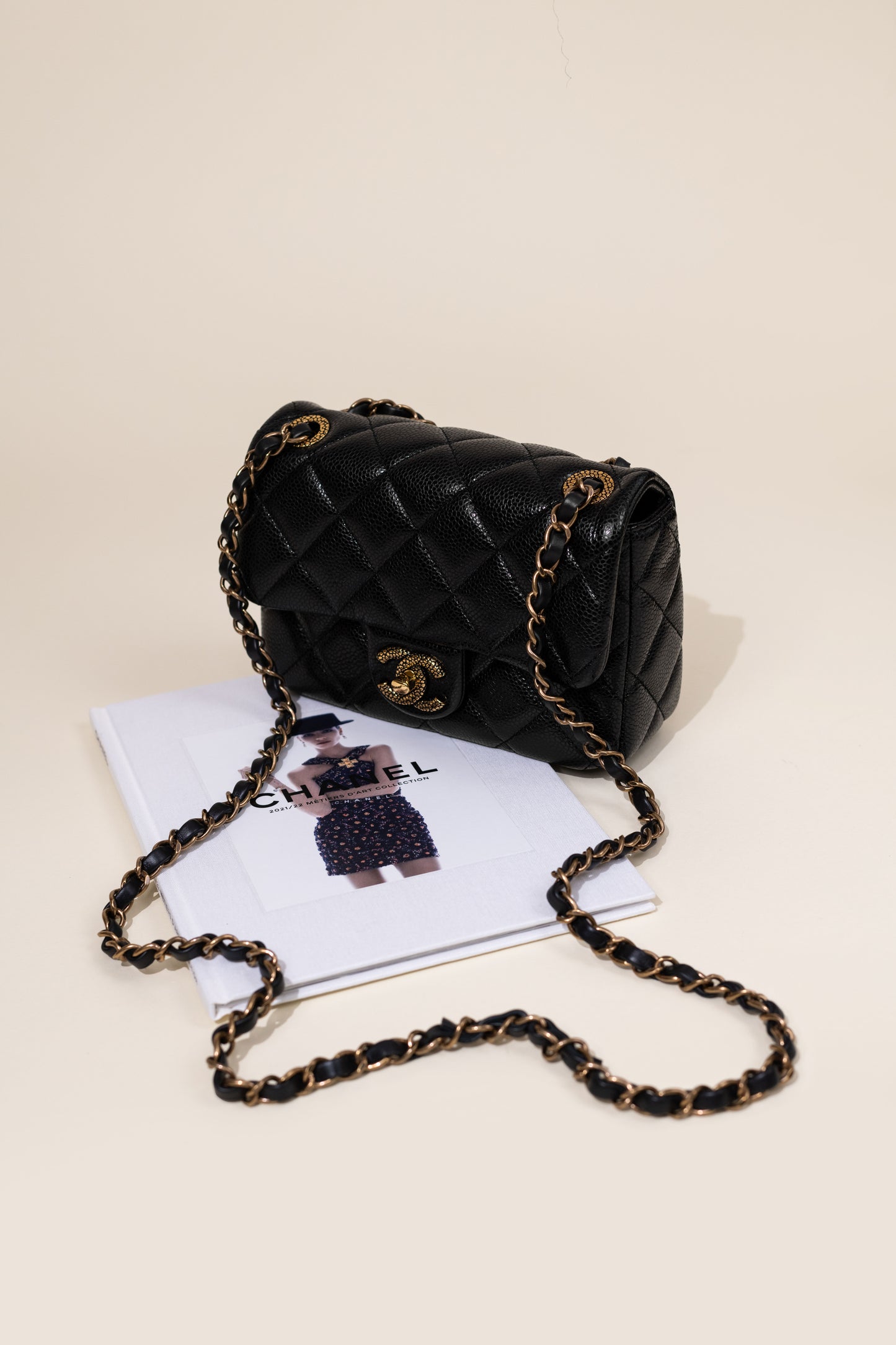 Chanel Mini Black Square Caviar Bag