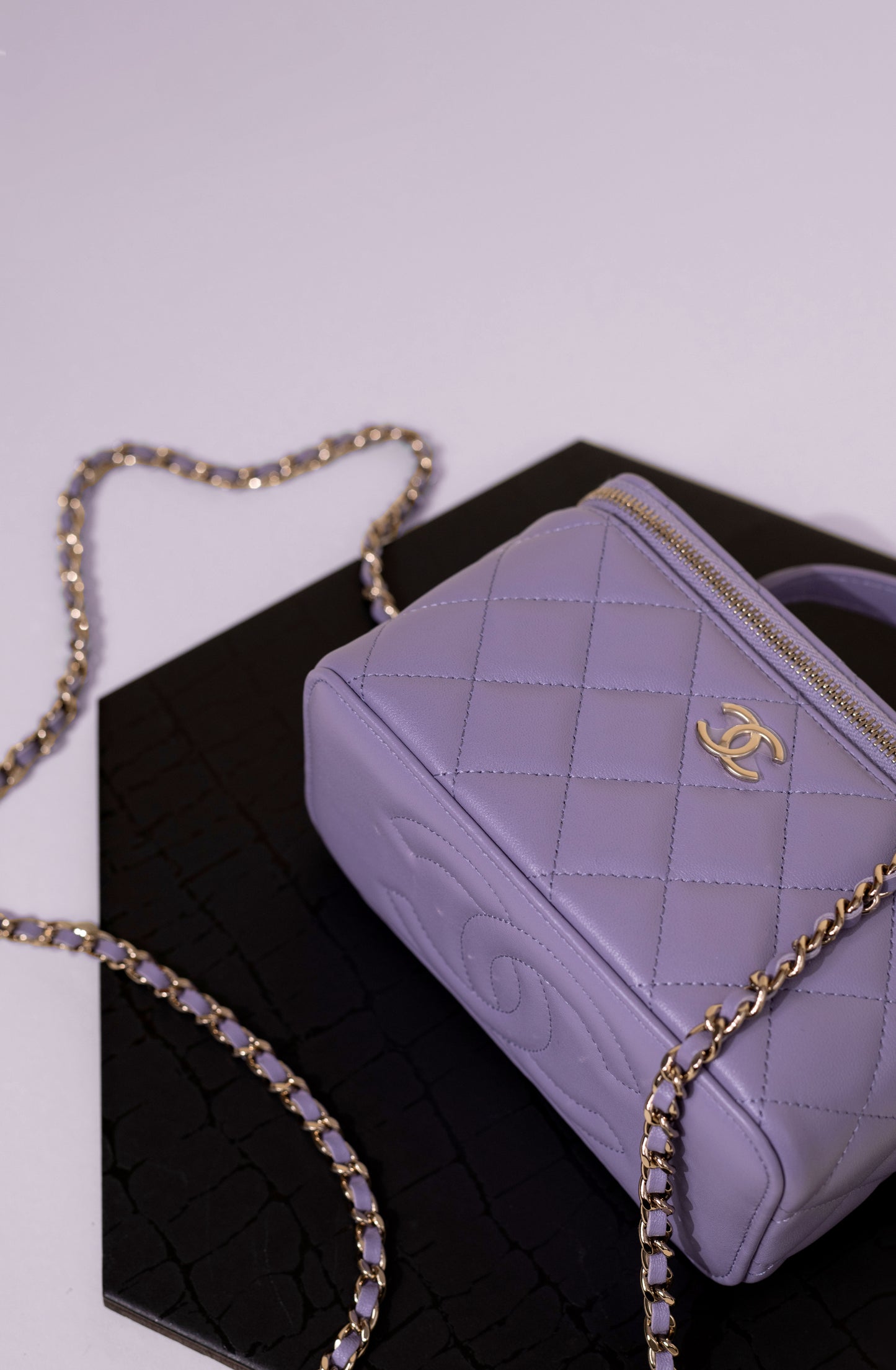 Chanel Lavender Vanity Bag with Chain