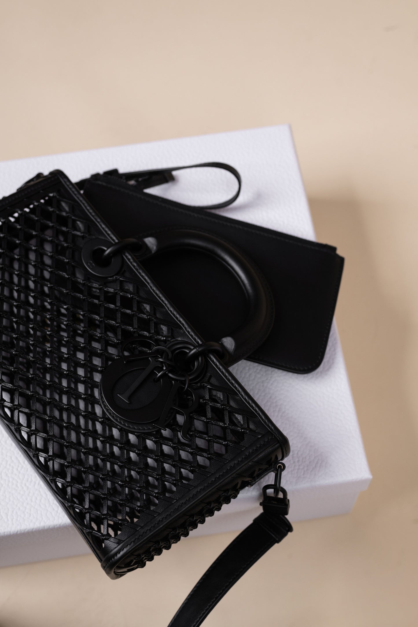 Dior Medium D-Joy Black Bag with BHW