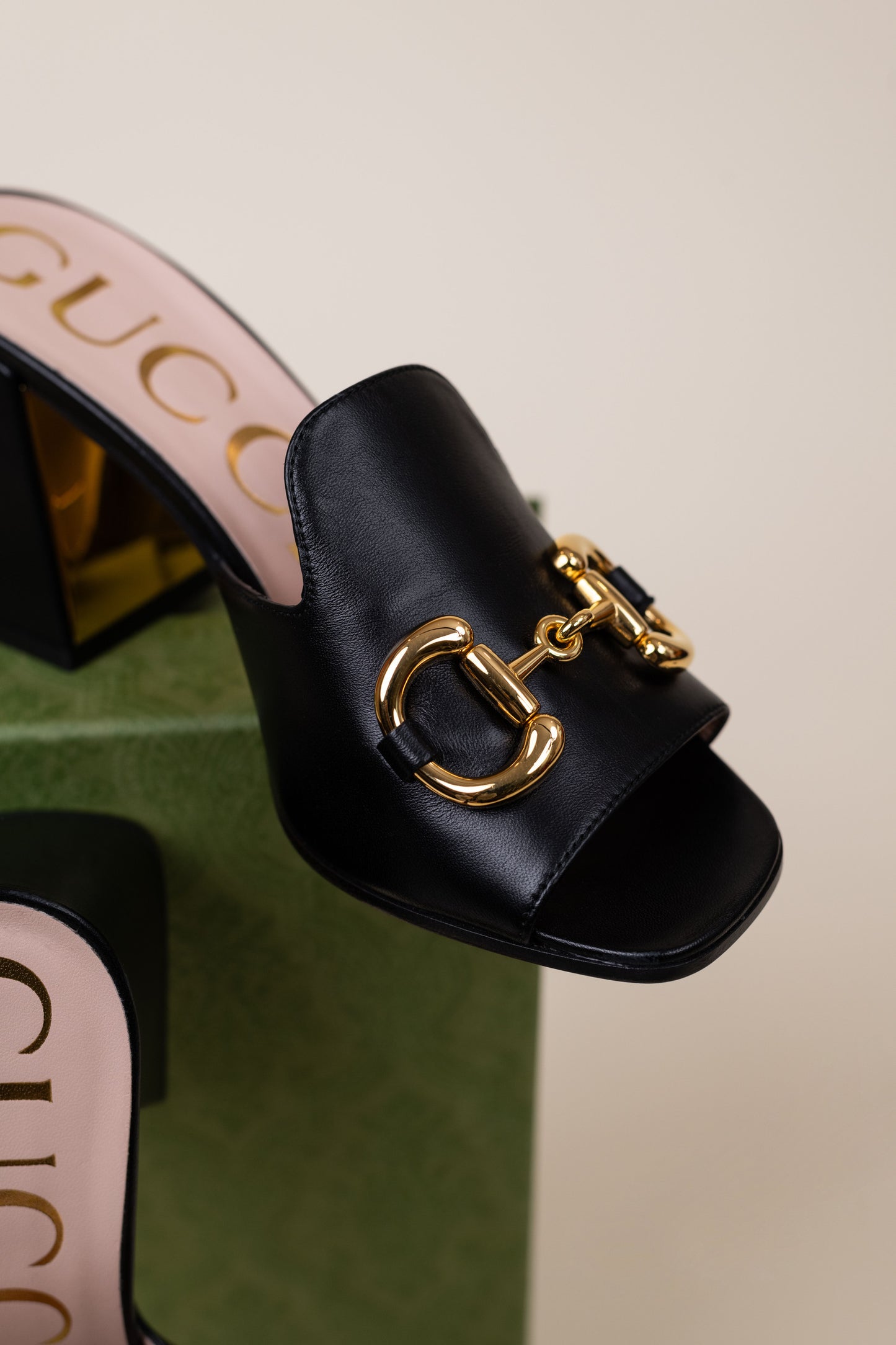 Gucci Baby Horsebit Mule Black Sandals
