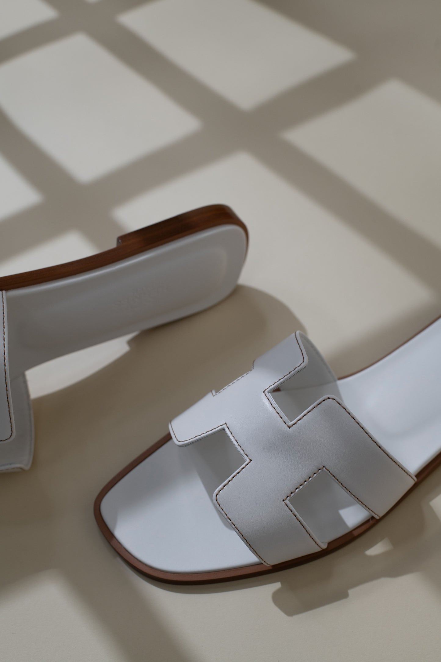 Hermès Oran Sandals in White