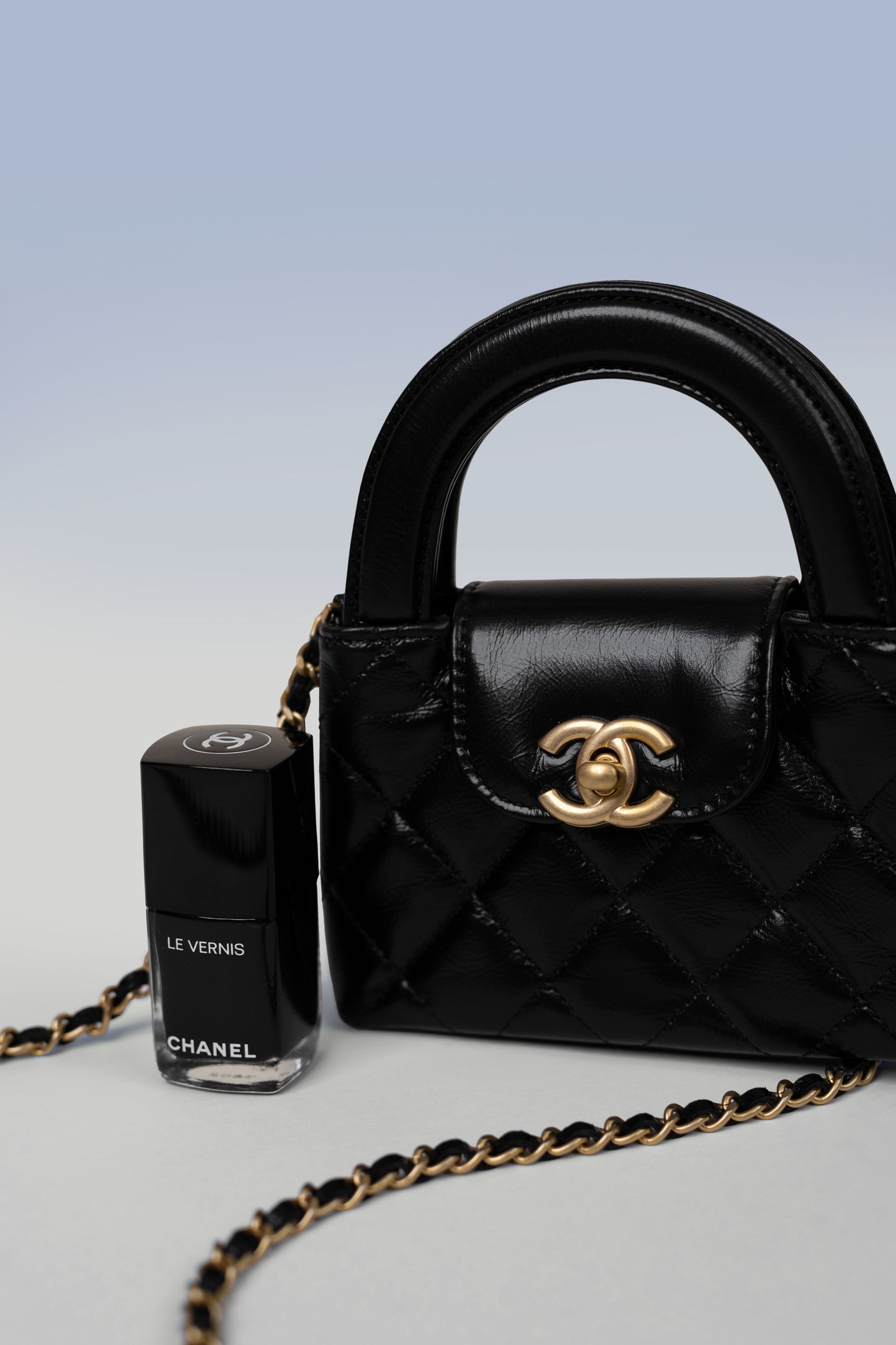 Chanel Micro Top Handle Bag in Black
