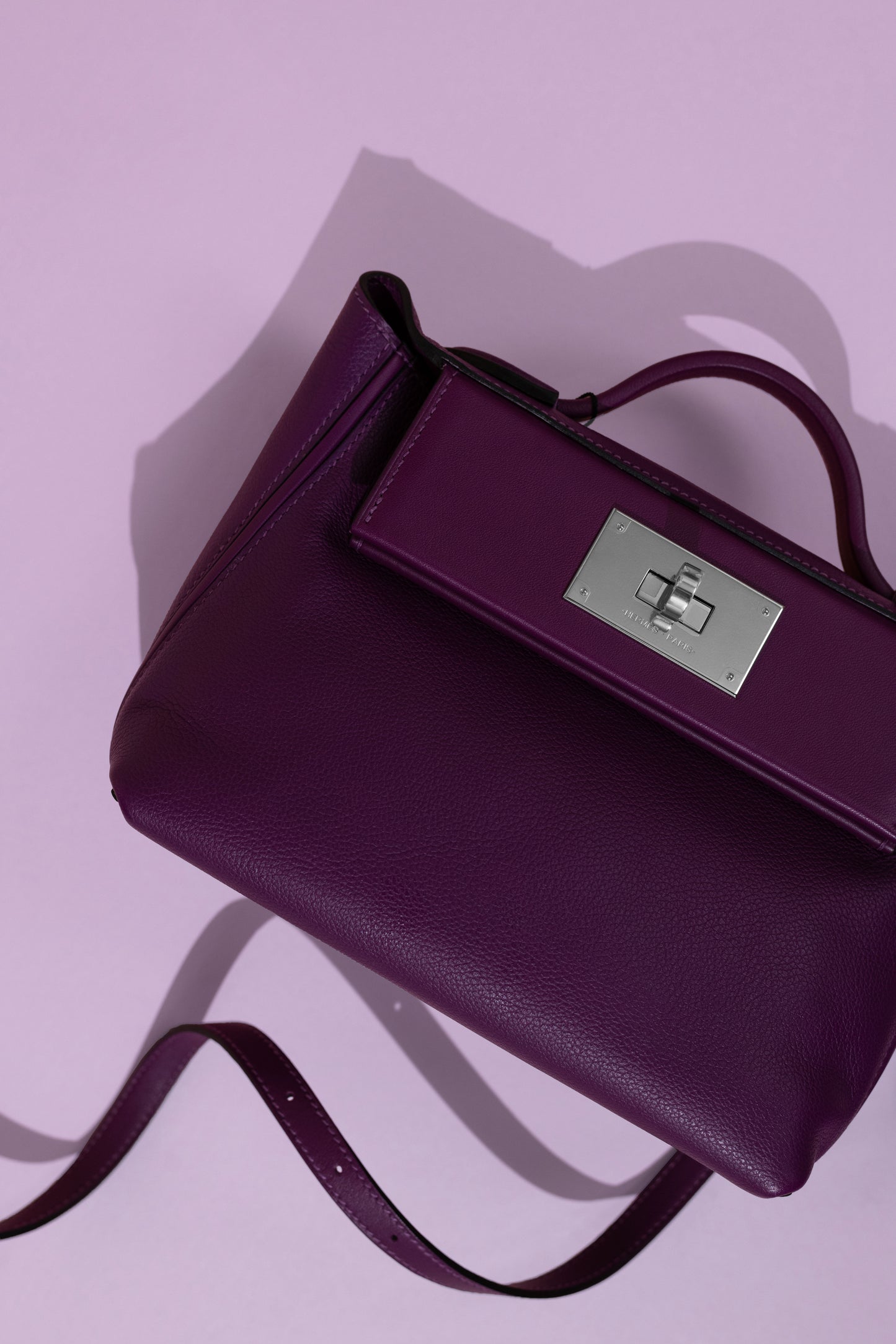 Hermès Mini 24/24 in Anemone PHW