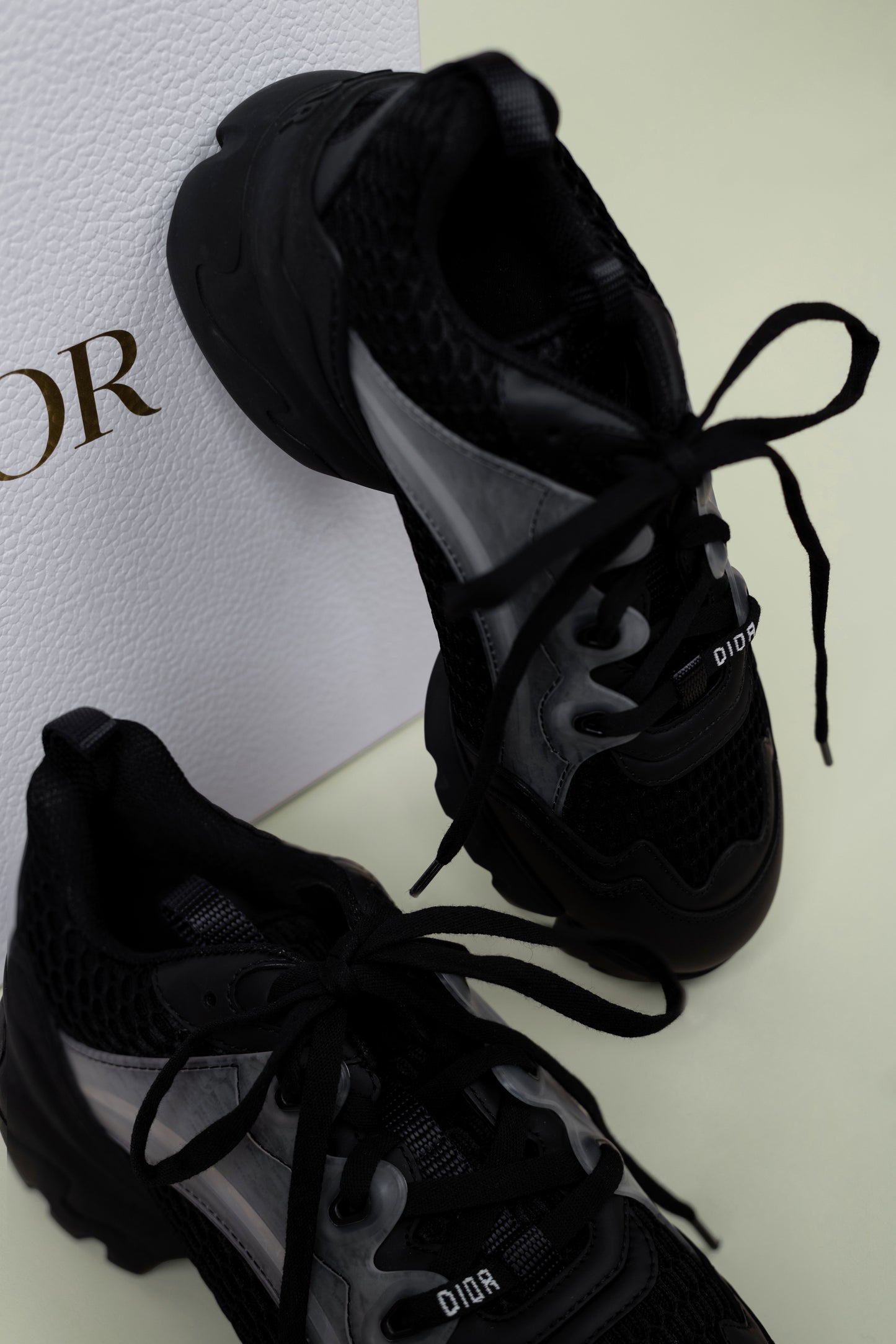 Dior D-Connect Sneakers in Nude & Black