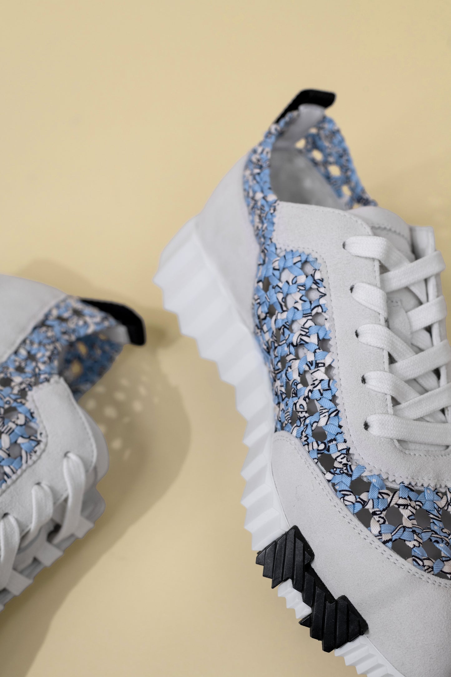 Hermès Bouncing Sneakers in Blue/White/Black