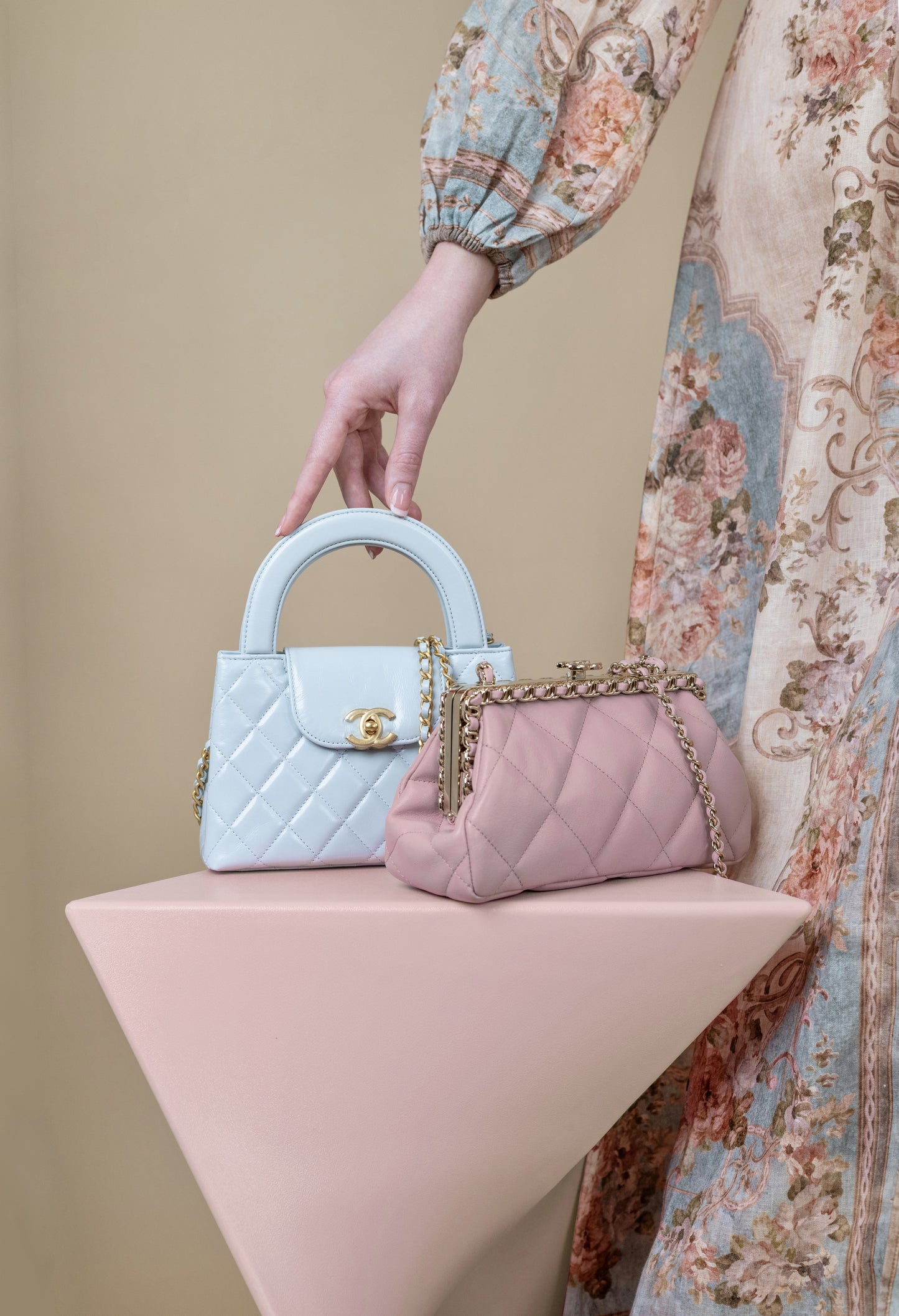 Chanel Light Pink Clutch Bag