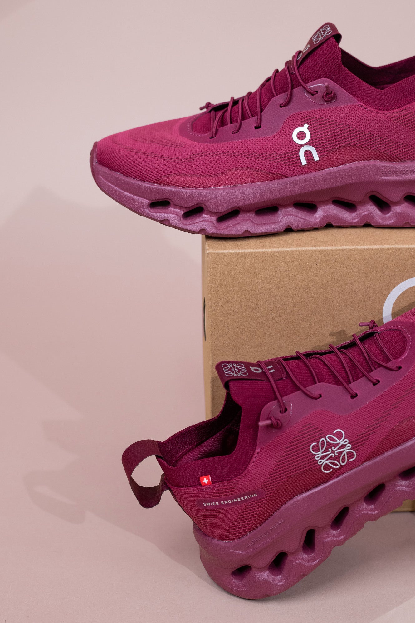 Loewe On Cloudtilt Sneakers in Wild Rose/Beet Red/Forever Blue