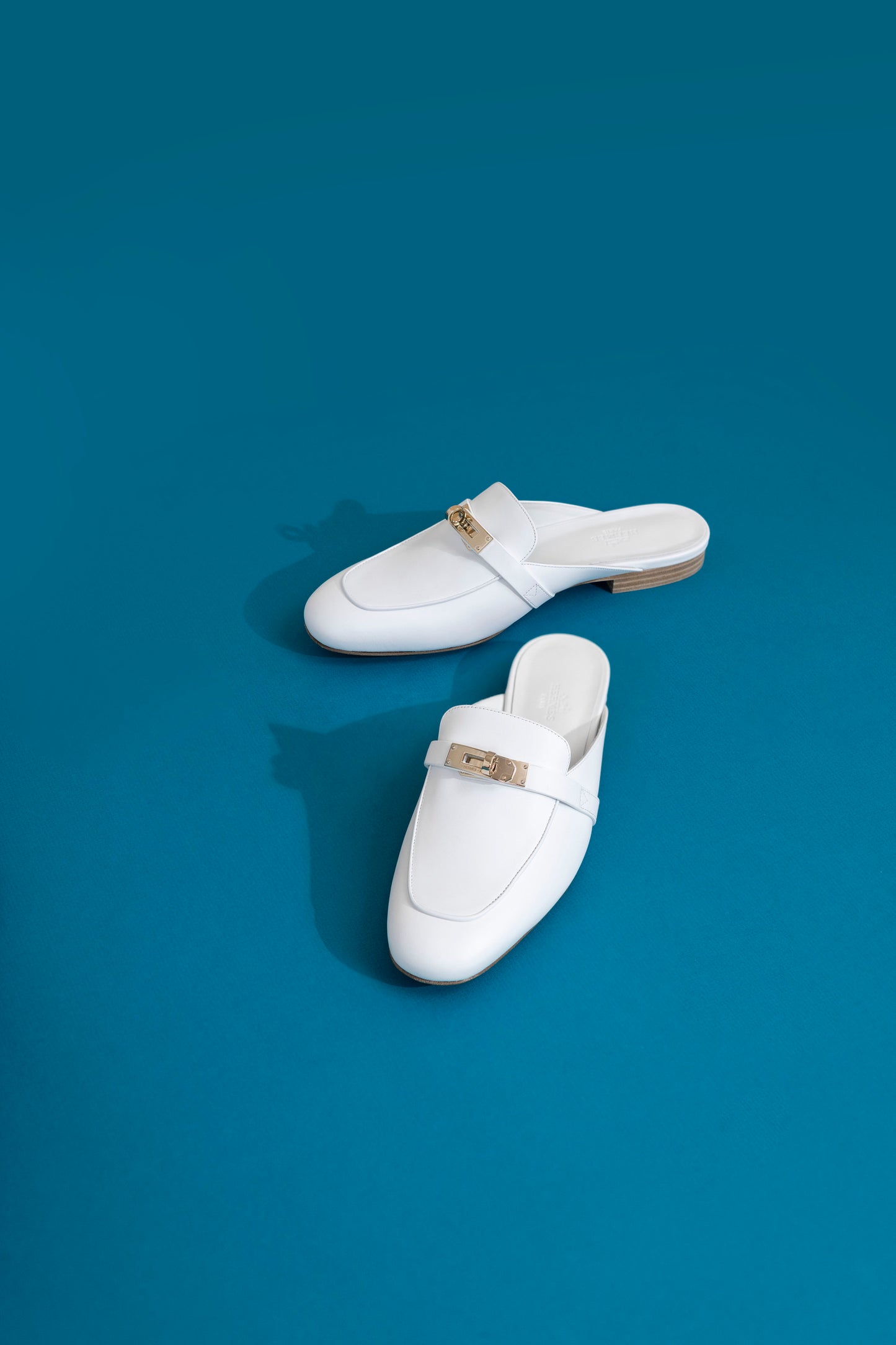Hermès Oz Mule in White with PBHW