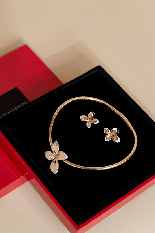Pasquale Bruni Giardini Segreti Flower Choker & Earrings Set