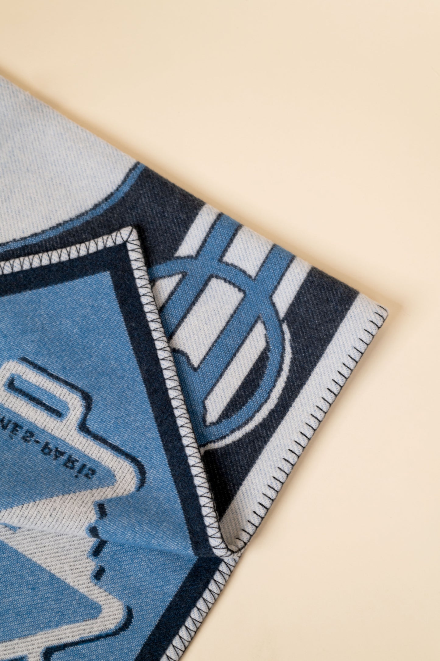 Hermès Wool Cushion & Blanket in Indigo