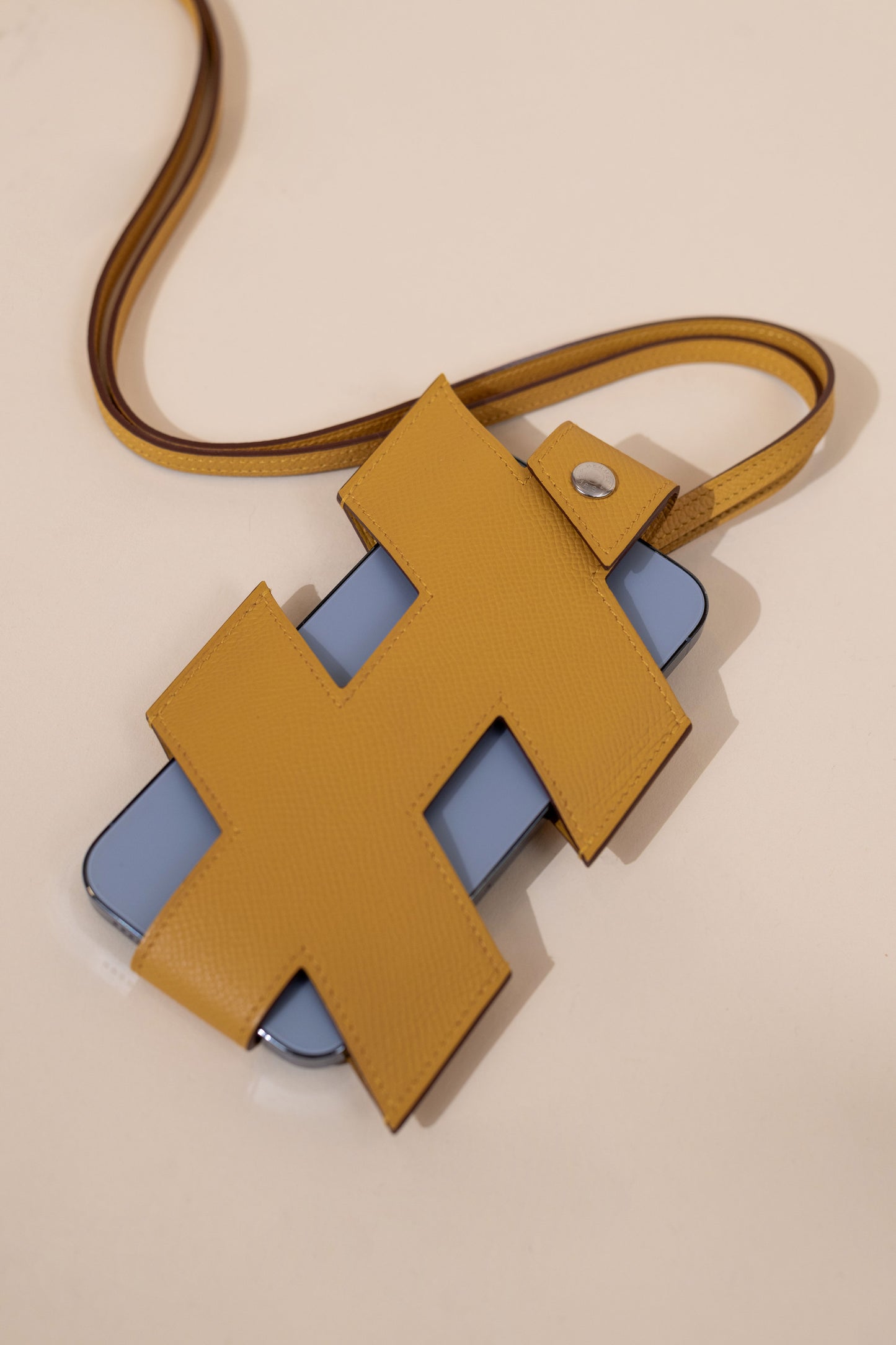 Hermès H-Tag Phone Holder with Dior Sandals