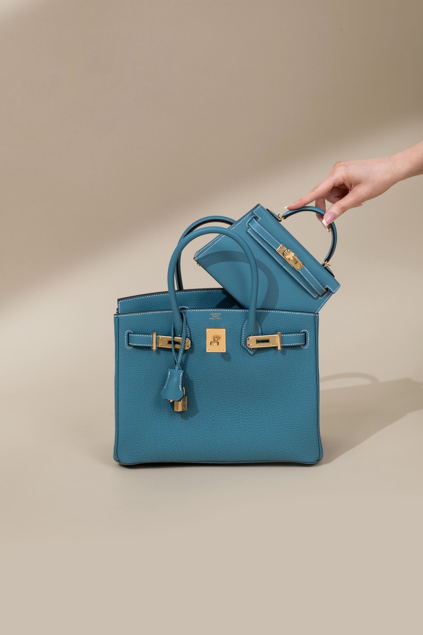 Hermès Birkin 30 Togo Blue Jean GHW