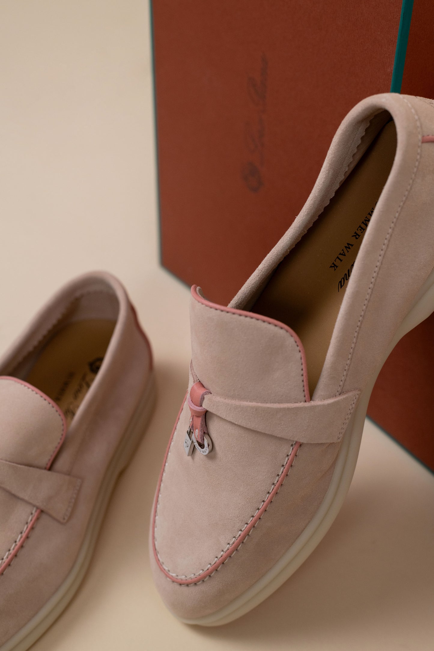 Loro Piana Summer Walk Shoes in Pink Sand